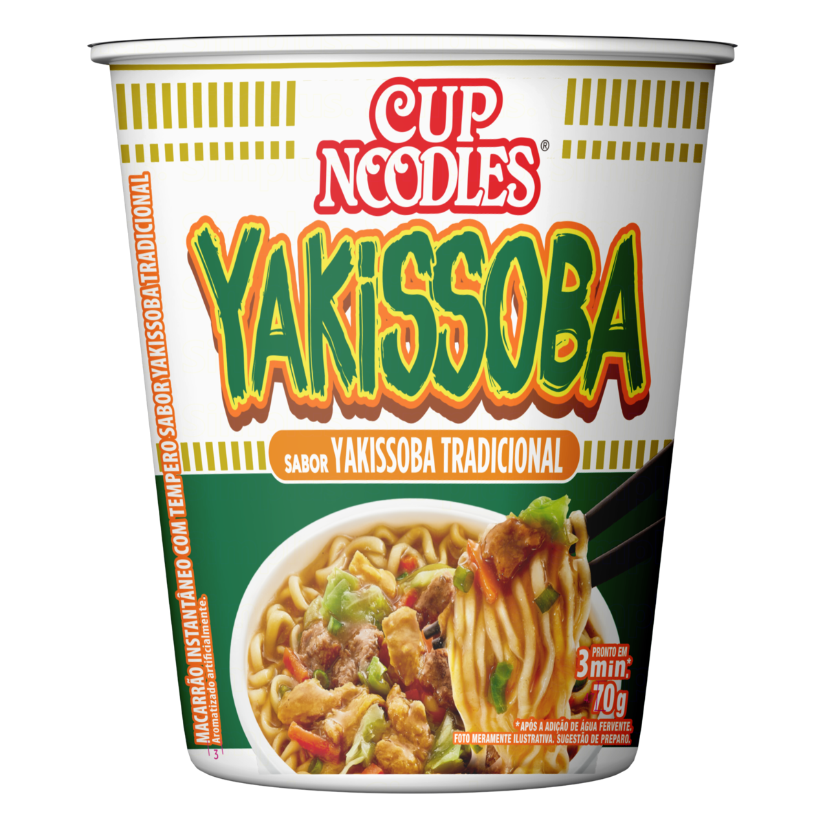 Macarr&atilde;o Instant&acirc;neo Yakissoba Tradicional Nissin Cup Noodles Copo 70g