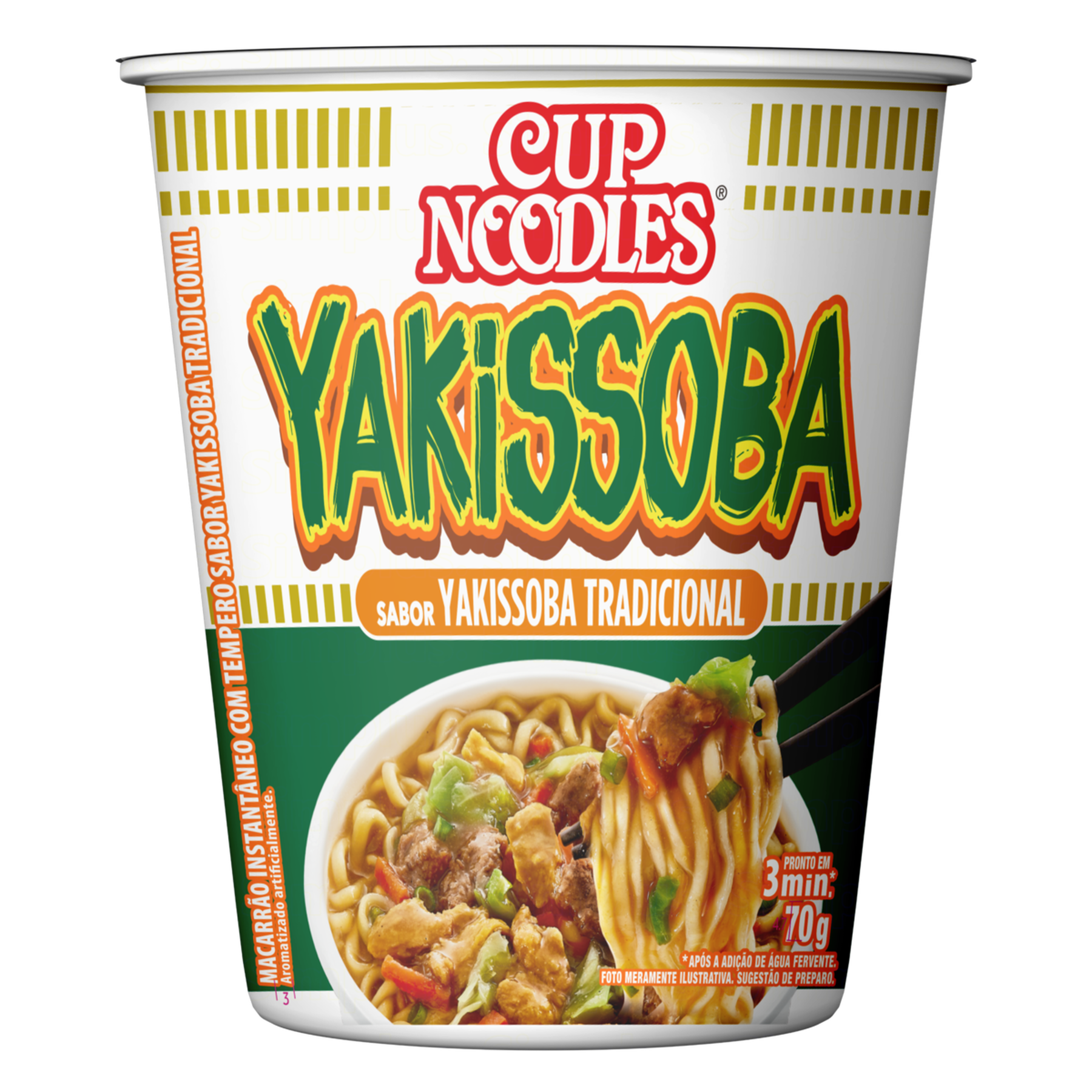 Macarrão Instantâneo Yakissoba Tradicional Nissin Cup Noodles Copo 70g
