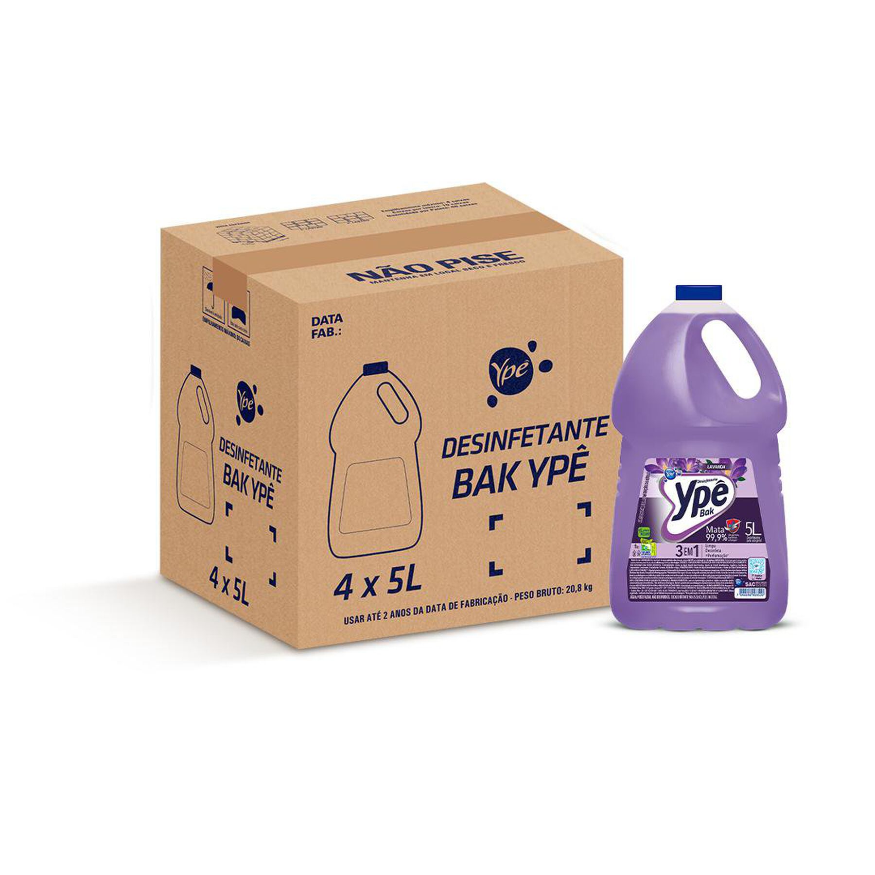 Desinfetante Uso Geral Lavanda Ypê Bak Galão 5l