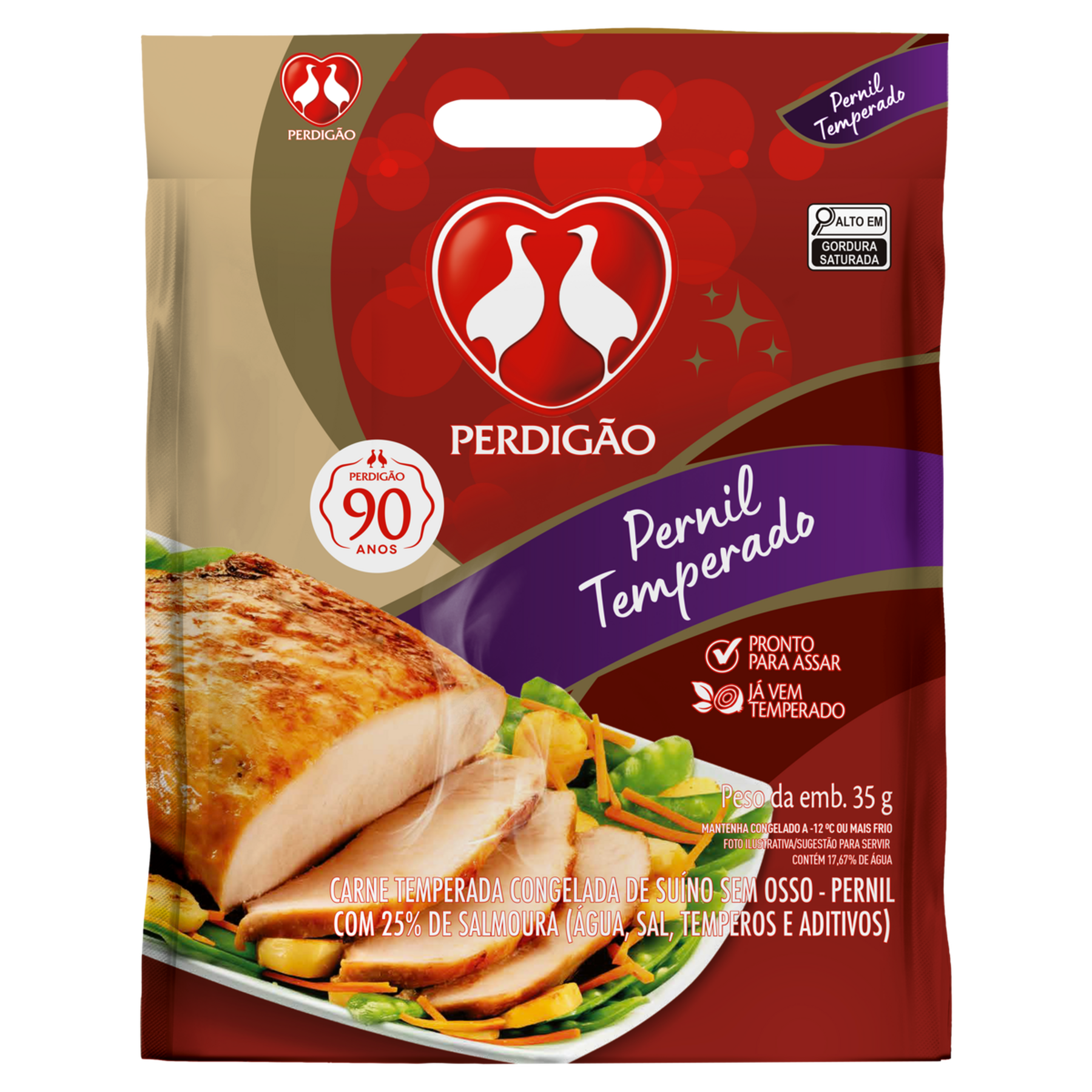 Pernil Temperado sem Osso Perdigão aprox. 3.000g