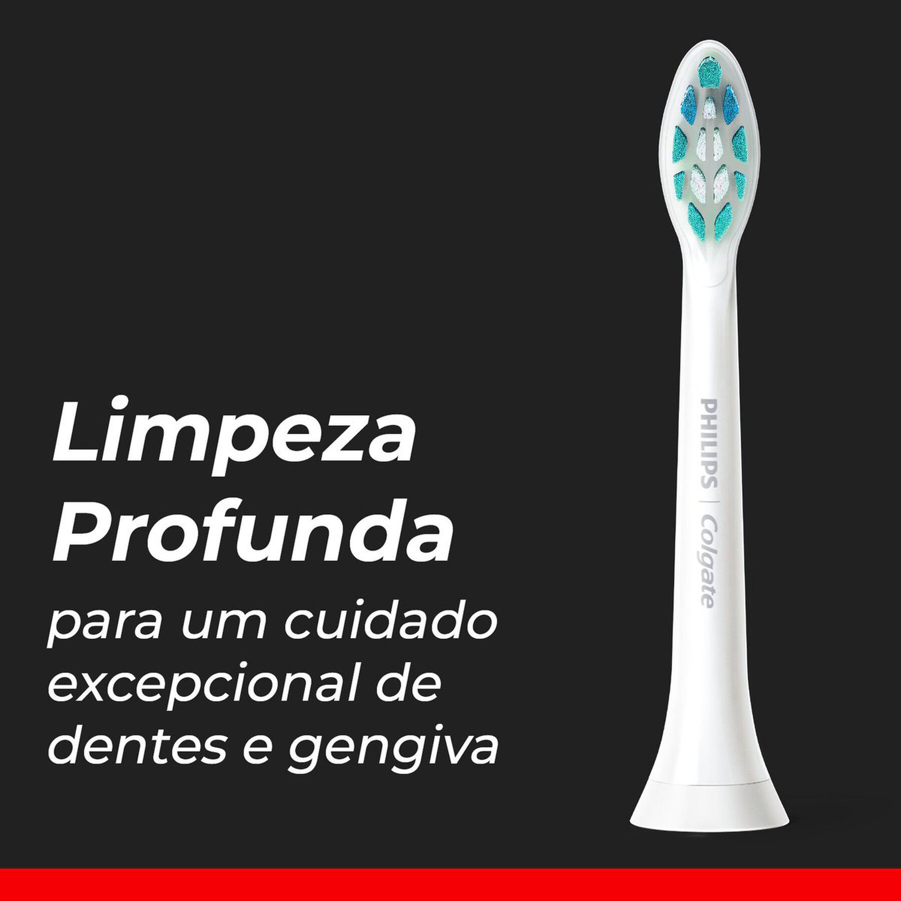 Refil Escova Dental Elétrica Limpeza Profunda Colgate + Philips C/2 Unidades