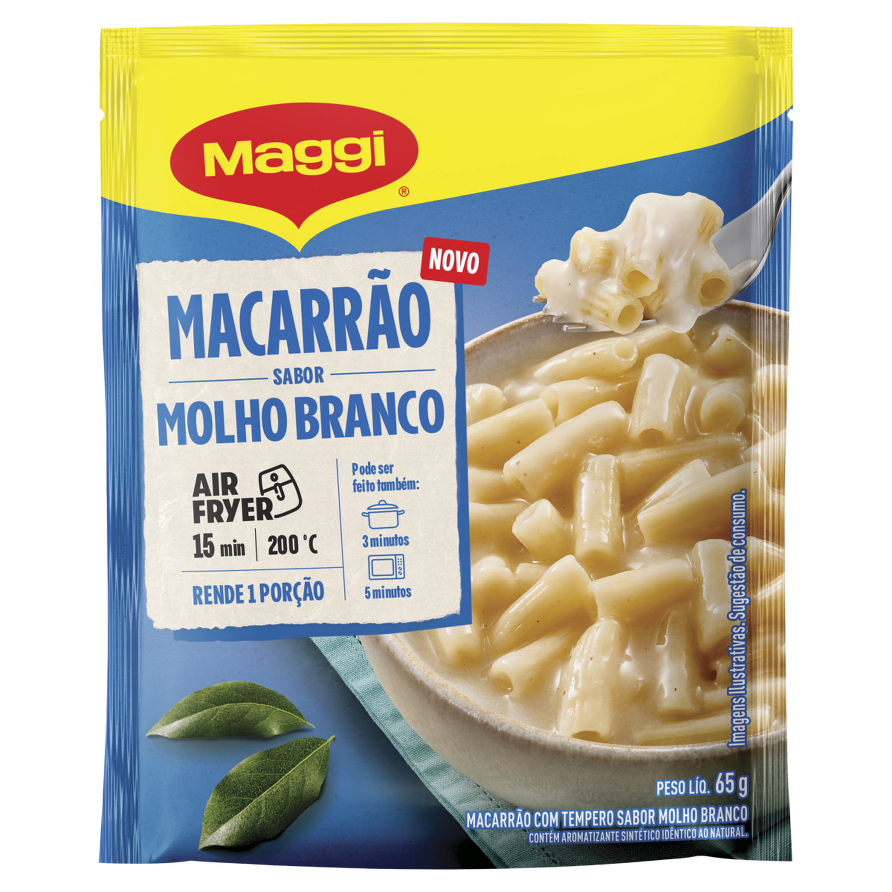 Macarr&atilde;o Molho Branco Maggi Pacote 65g