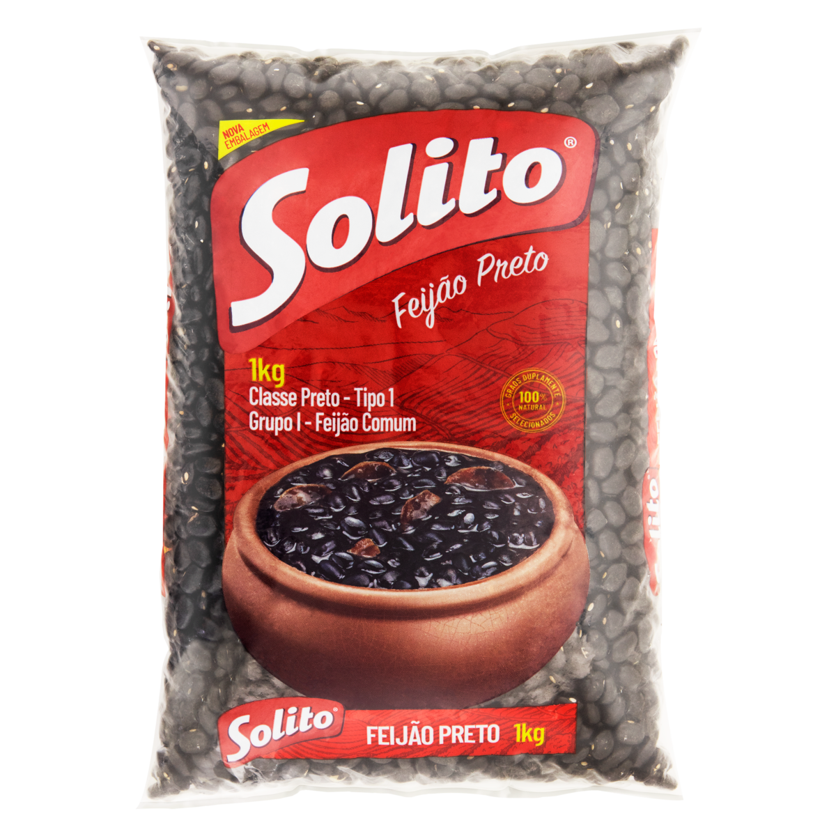 Feij&atilde;o Preto Solito Pacote 1kg&nbsp;