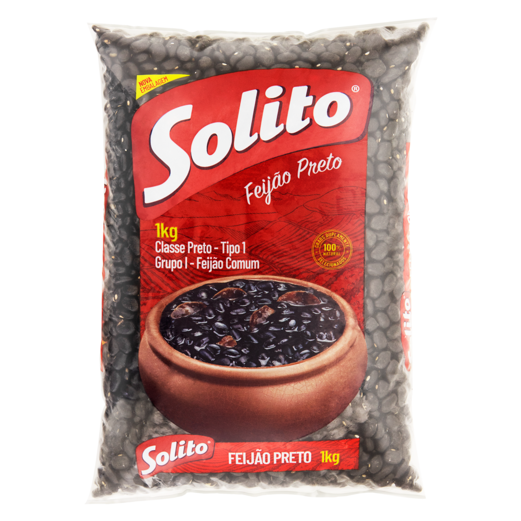 Feij&atilde;o Preto Solito Pacote 1kg&nbsp;