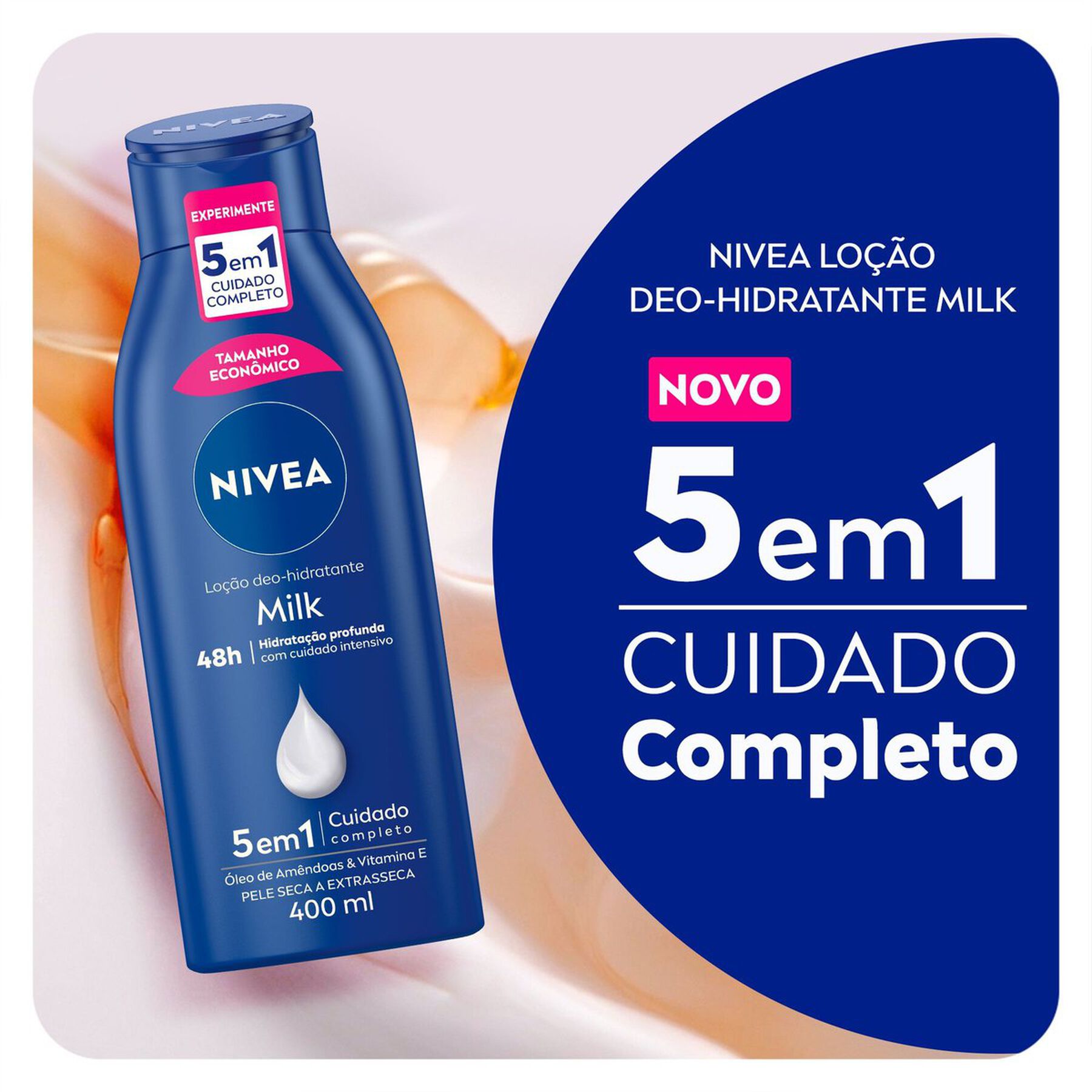 Loção Deo-Hidratante Milk Nivea Frasco 400ml
