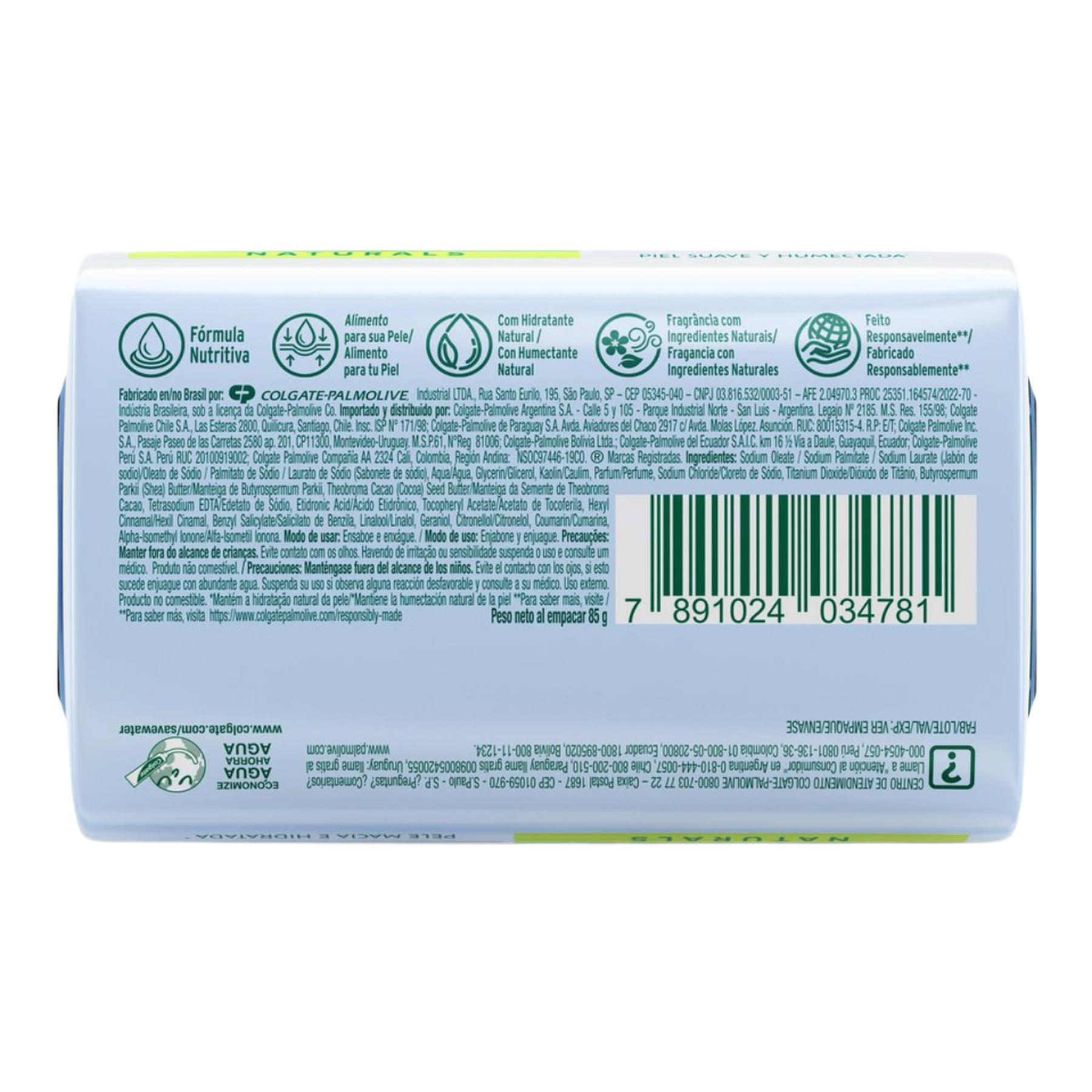 Sabonete Barra Karit&eacute; e Vitamina E Palmolive Naturals Nutri&ccedil;&atilde;o Intensiva Envolt&oacute;rio 85g