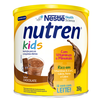 Pó para Preparo de Bebida Chocolate Nutren Kids Lata 350g