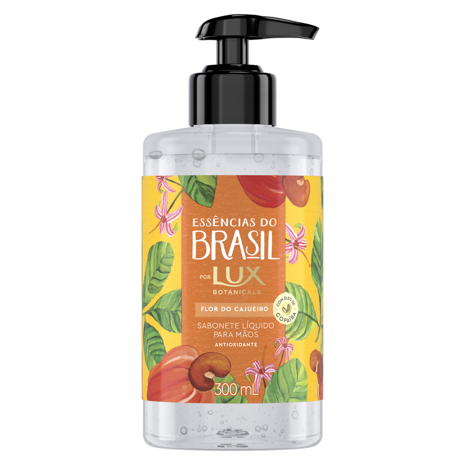 Sabonete Líquido para as Mãos Flor do Cajueiro Lux Botanicals Essências do Brasil Frasco 300ml
