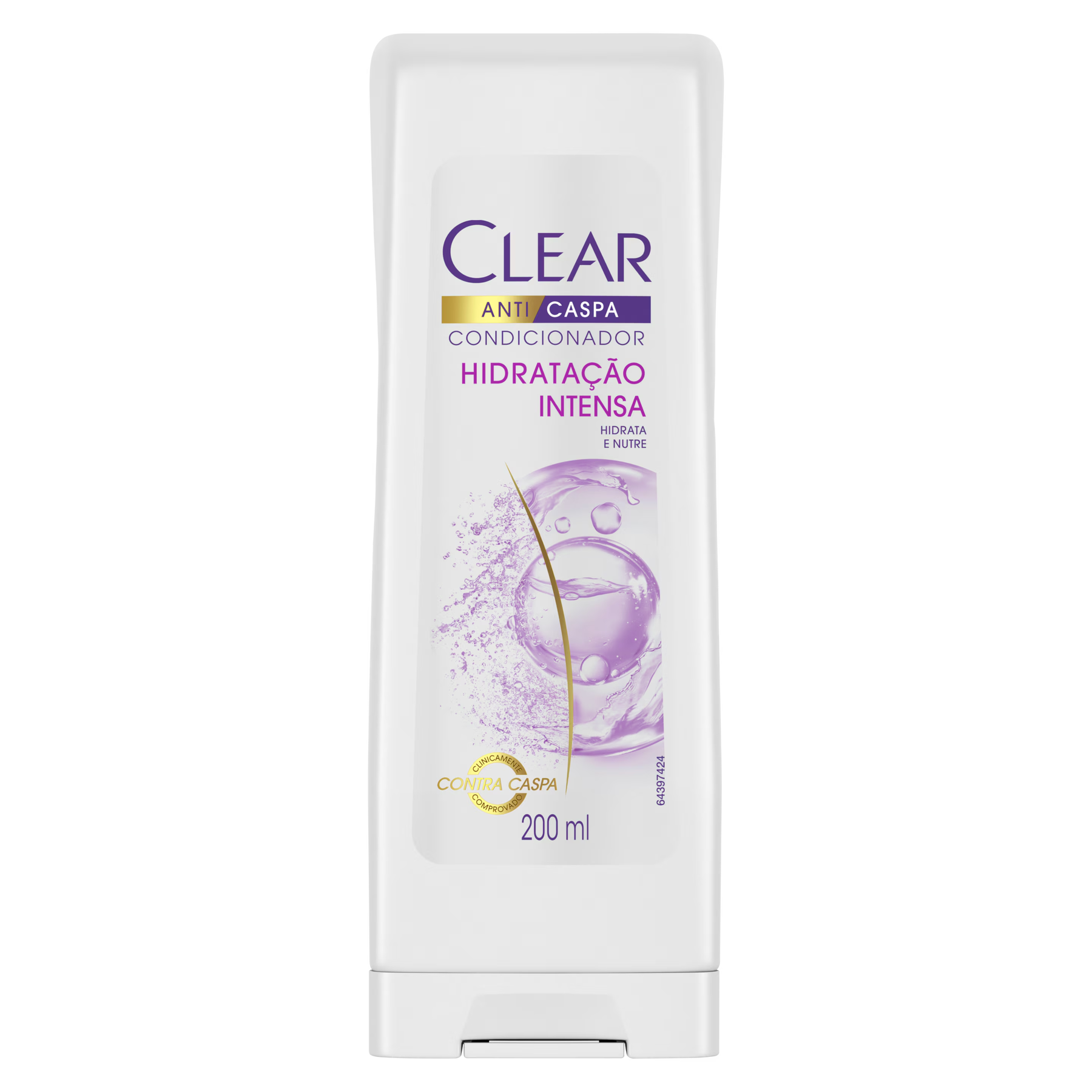 Condicionador Anticaspa Clear Women Hidrata&ccedil;&atilde;o Intensa Frasco 200ml