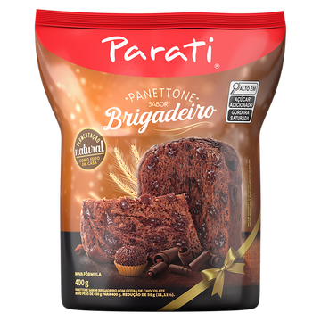 Panettone Brigadeiro com Gotas de Chocolate Parati Pacote 400g