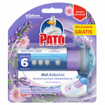 Detergente Sanitário Gel Adesivo Lavanda Pato 38g - Embalagem Aparelho Grátis