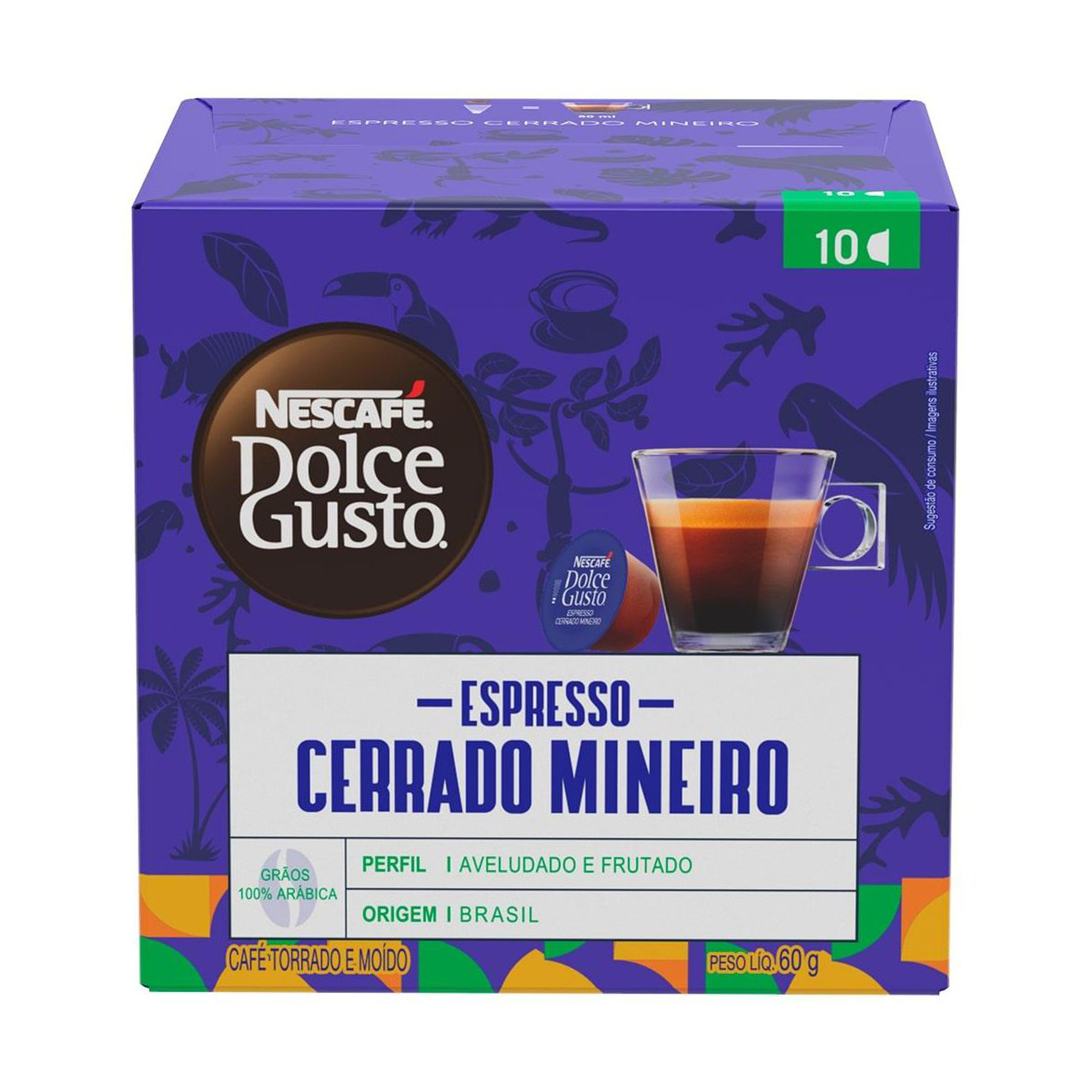 Caf&eacute; em C&aacute;psula Espresso Cerrado Mineiro Nescaf&eacute; Dolce Gusto Caixa 60g