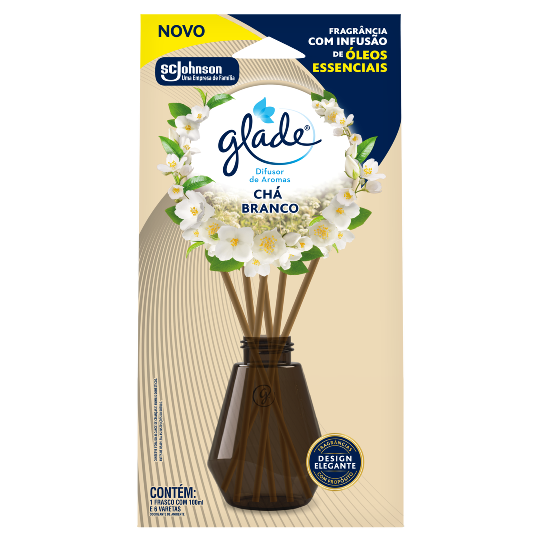 Difusor de Aromas Ch&aacute; Branco Glade Caixa 100ml