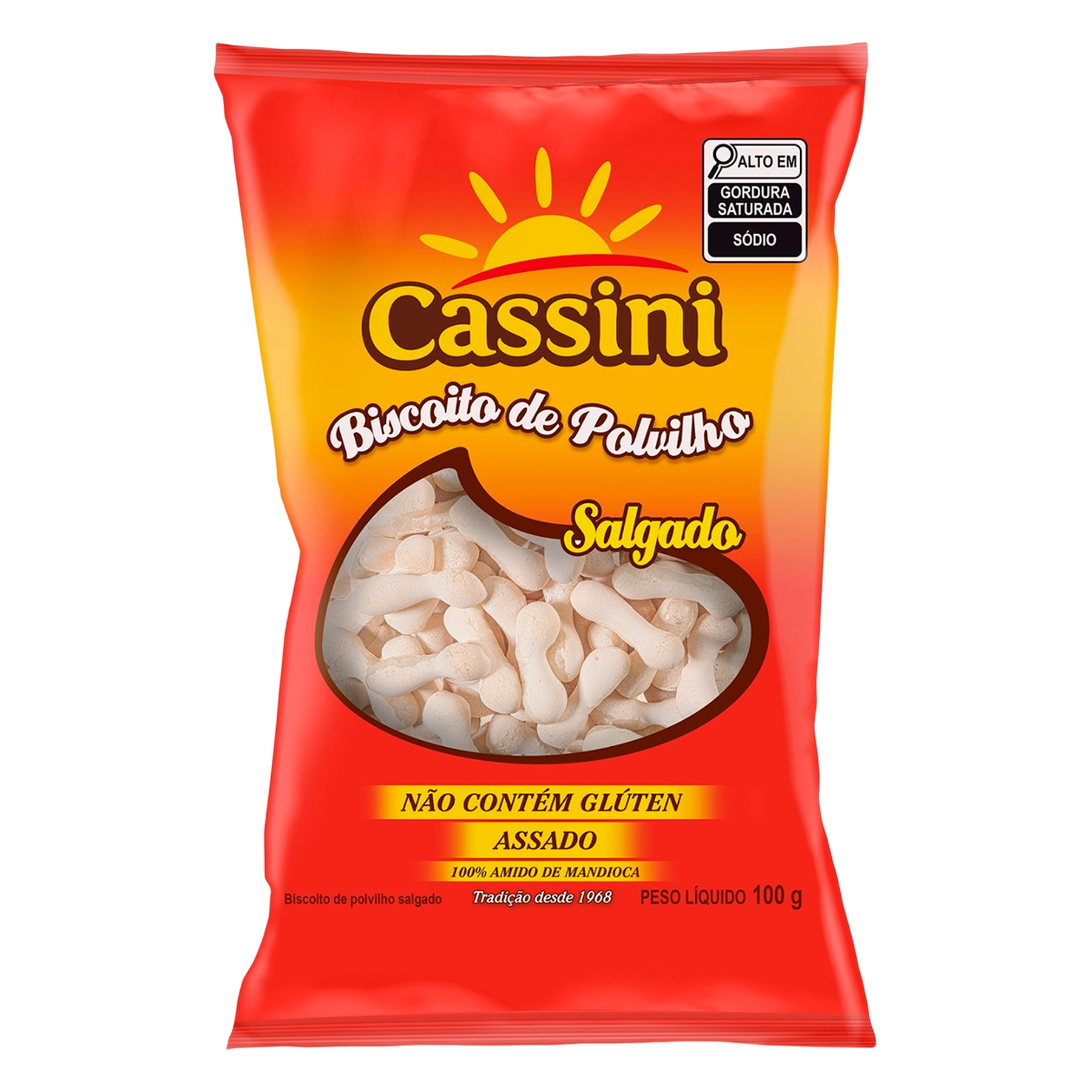 Biscoito de Polvilho Salgado Cassini Pacote 100g