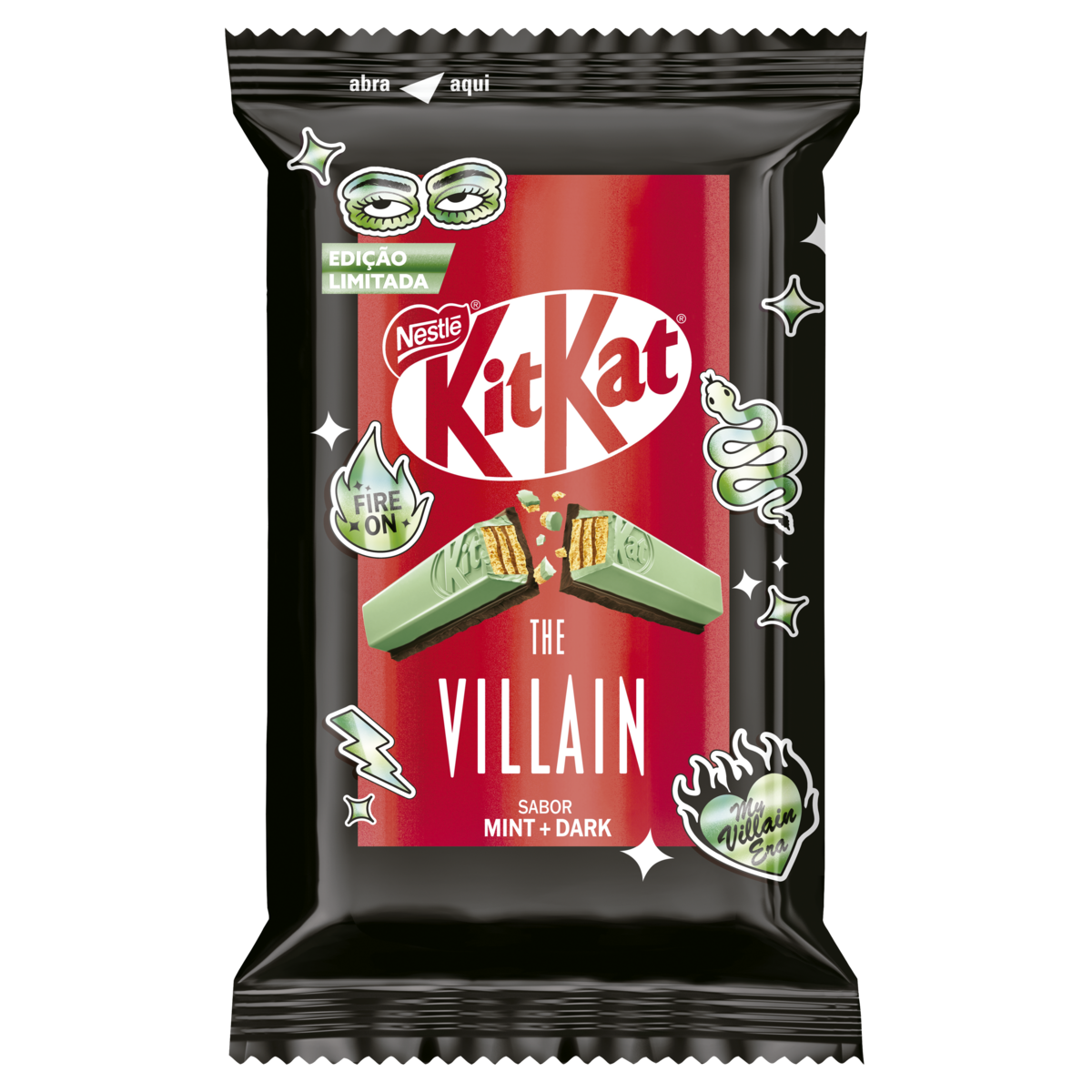 Wafer Cobertura Mint + Dark The Villain Kitkat Pacote 41,5g