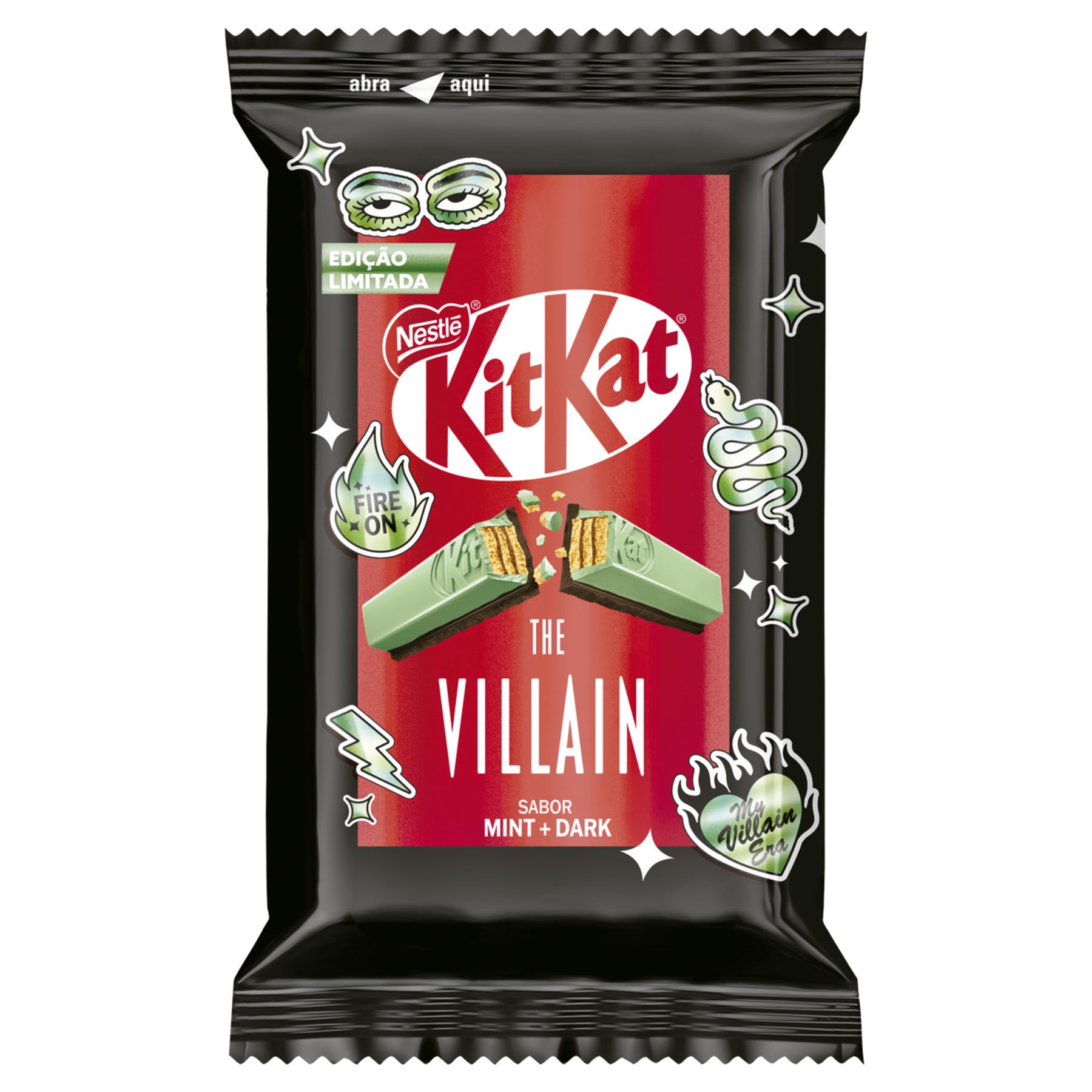 Wafer Cobertura Mint + Dark The Villain Kitkat Pacote 41,5g