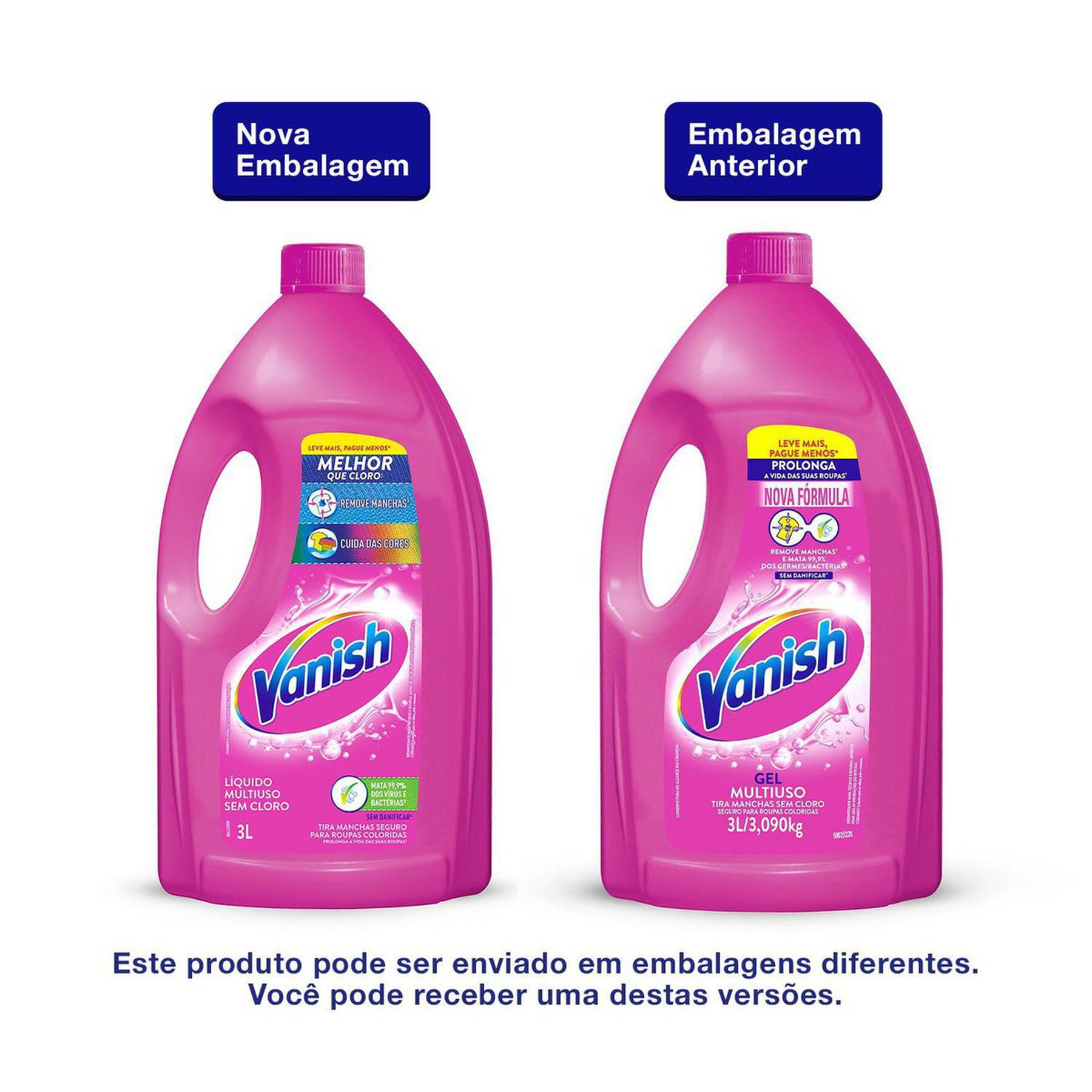 Tira-Manchas Gel Multiuso Vanish Frasco 3l Leve Mais Pague Menos