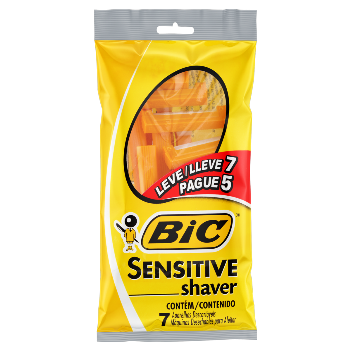 Aparelho Descart&aacute;vel para Barbear Bic Sensitive Leve 7 Pague 5 Unidades
