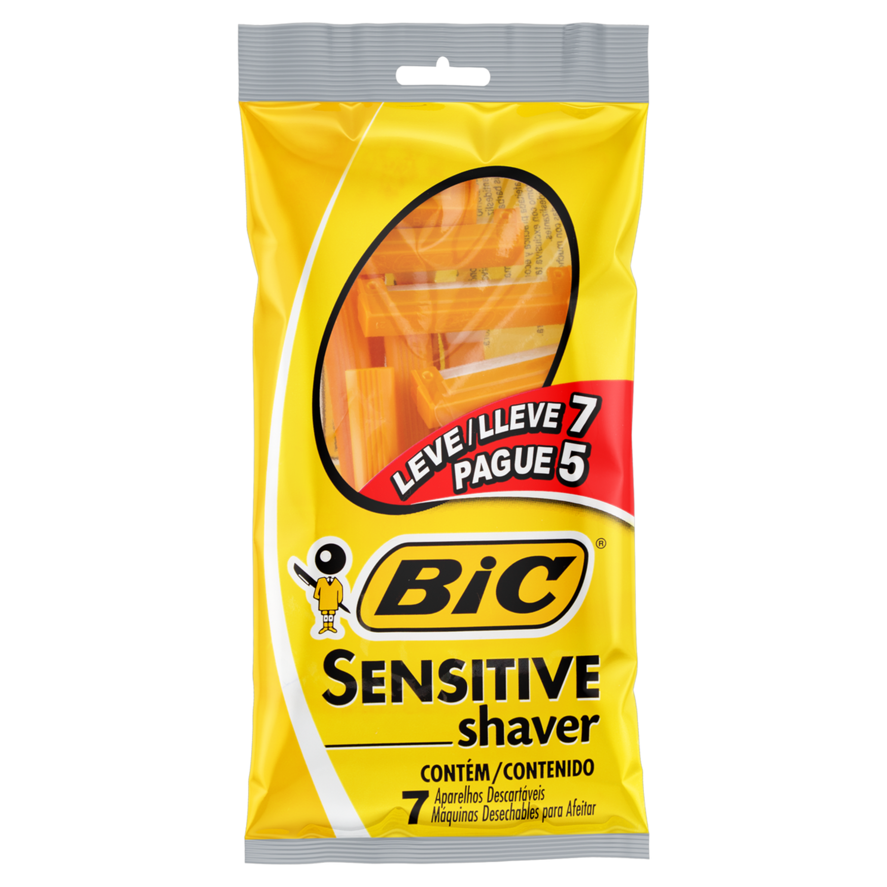 Aparelho Descart&aacute;vel para Barbear Bic Sensitive Leve 7 Pague 5 Unidades