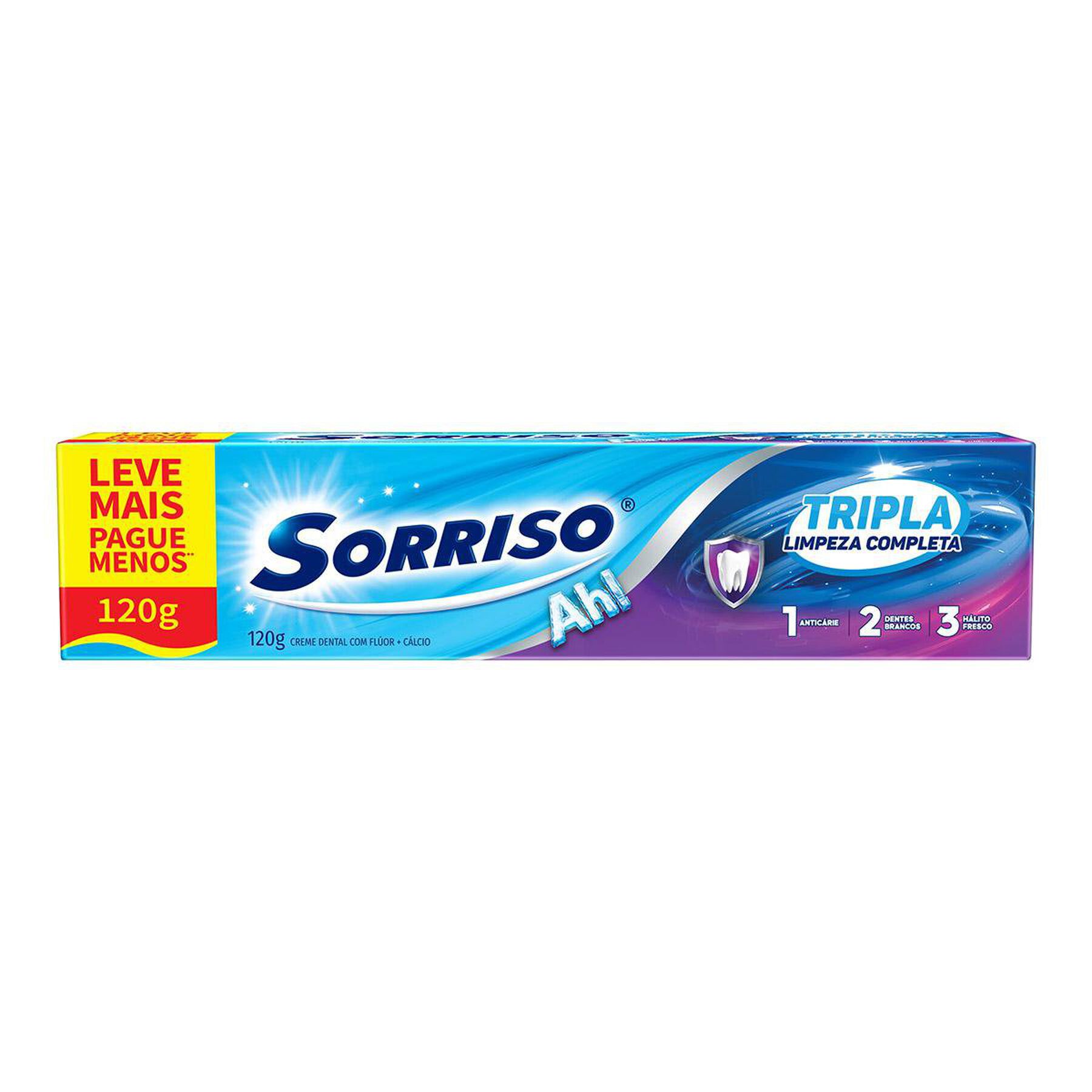 Creme Dental Sorriso Tripla Limpeza Completa Caixa 120g&nbsp;