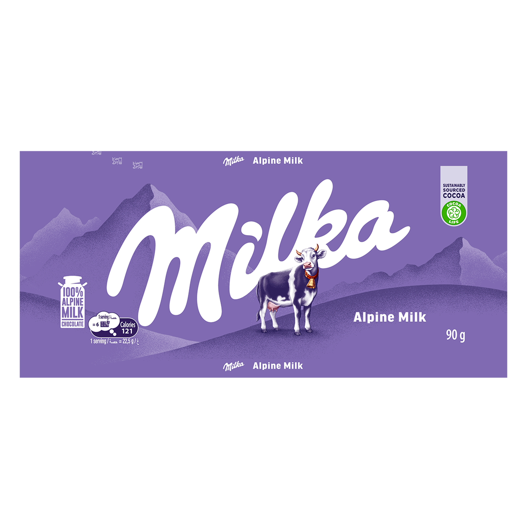 Chocolate em Barra Alpine Milk Milka 90g