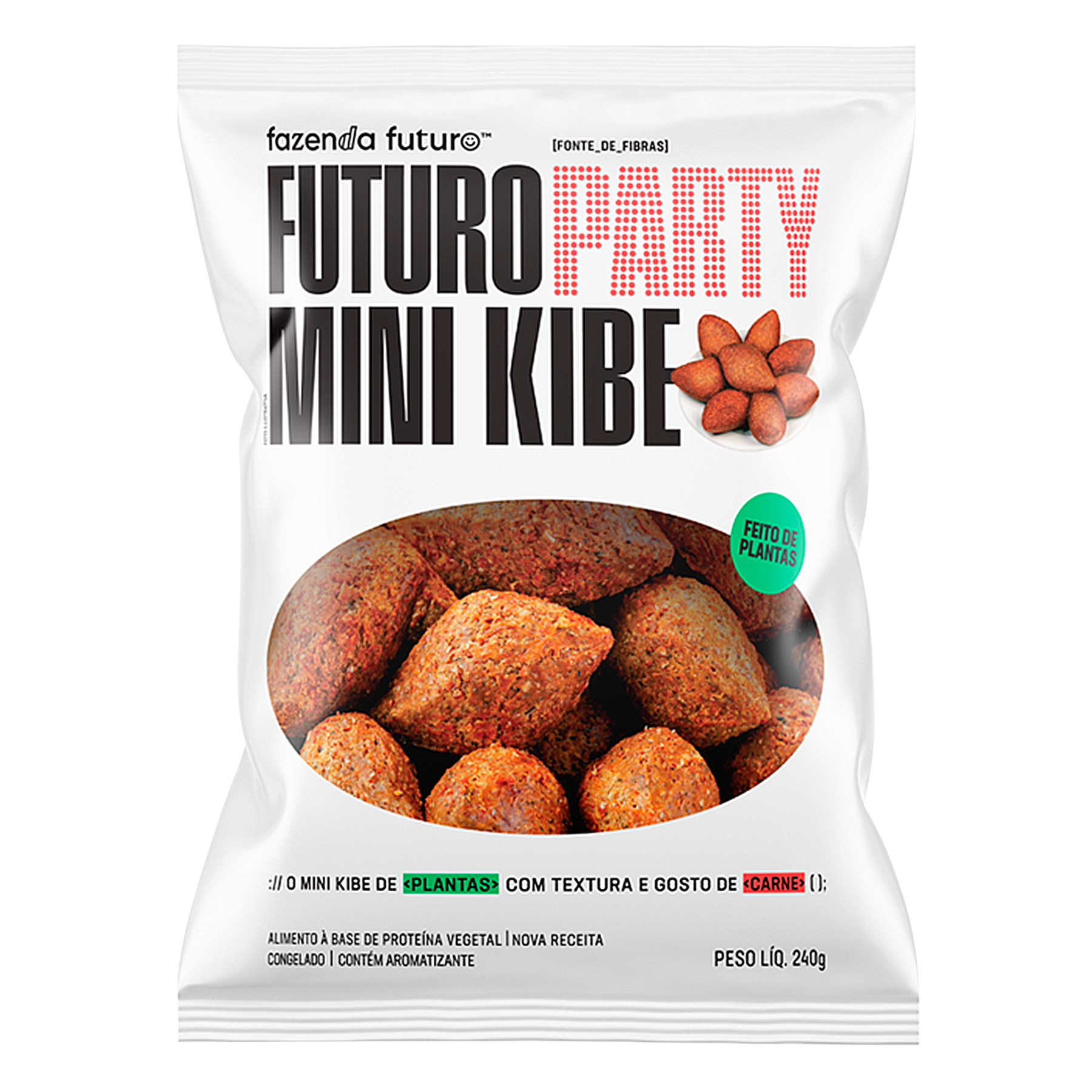 Mini Kibe Vegetal Fazenda Futuro Party Pacote 240g