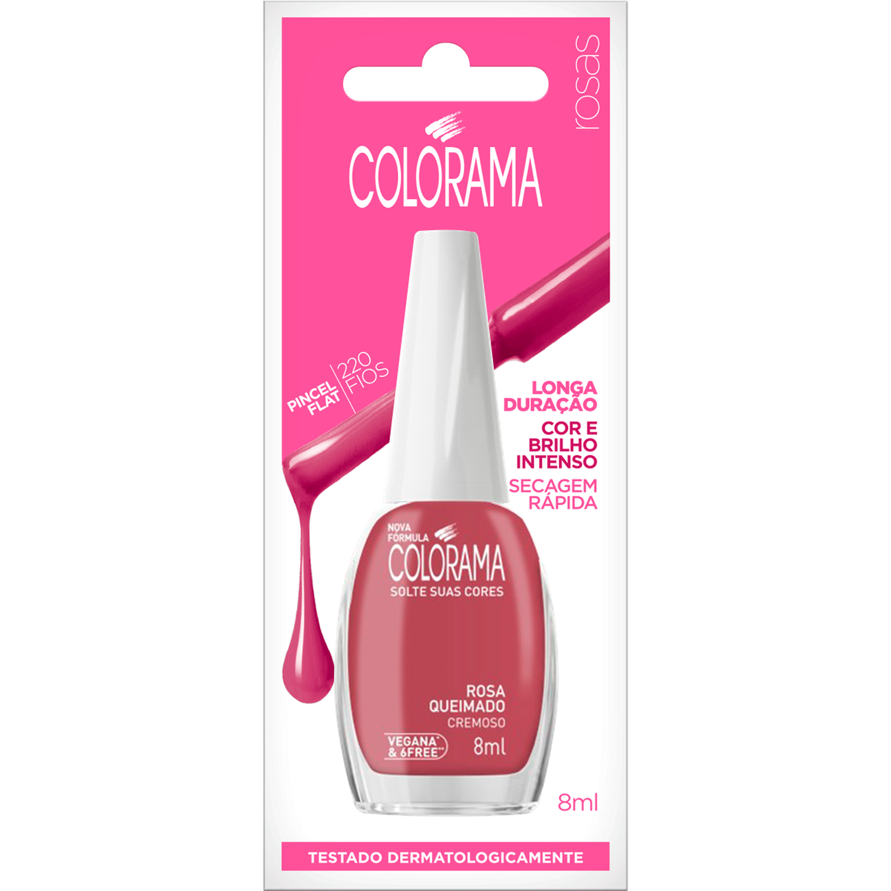 Esmalte Cremoso Rosa Queimado&nbsp;Colorama 8ml