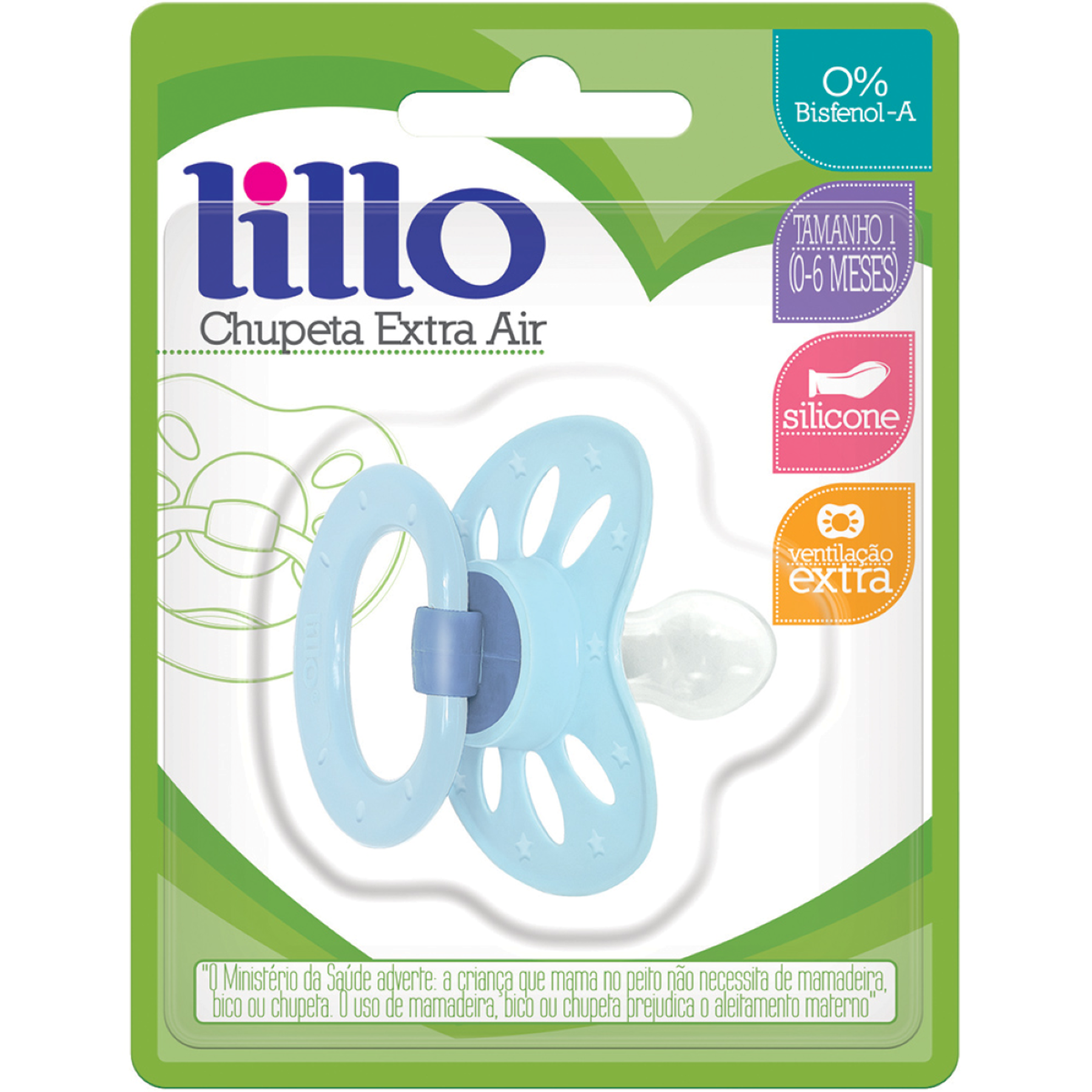 Chupeta Extra Air Azul Lillo Tamanho 1