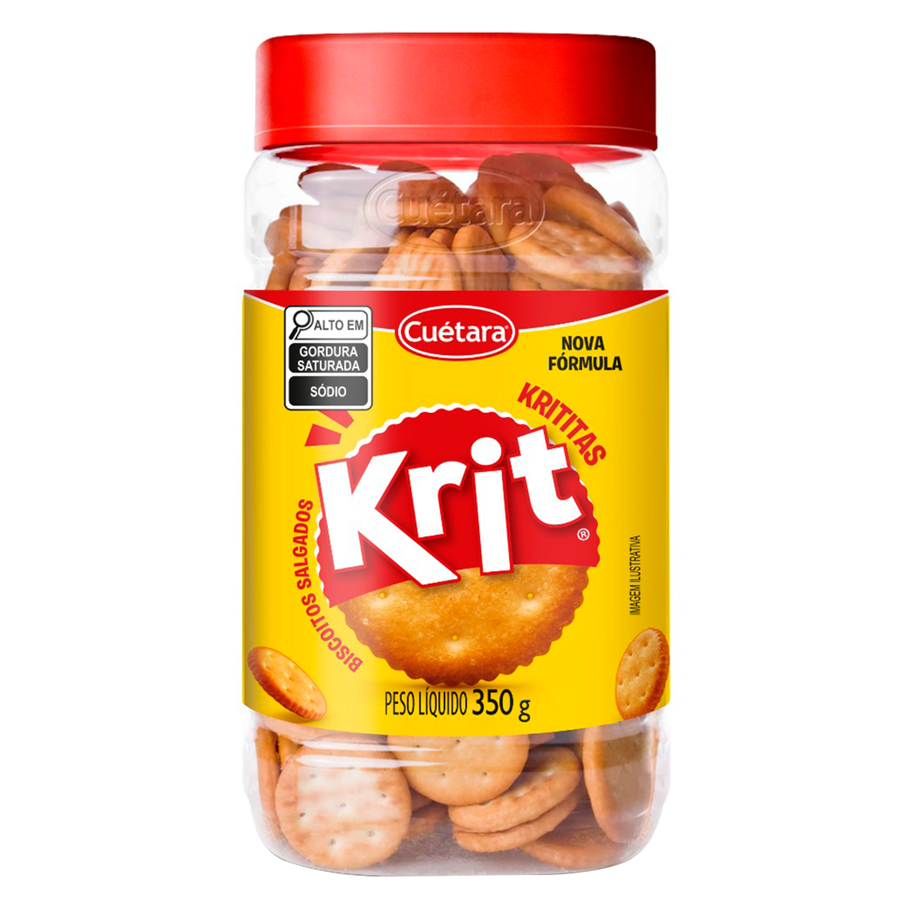 Biscoito Salgado Krit Krititas Cu&eacute;tara Pote 350g