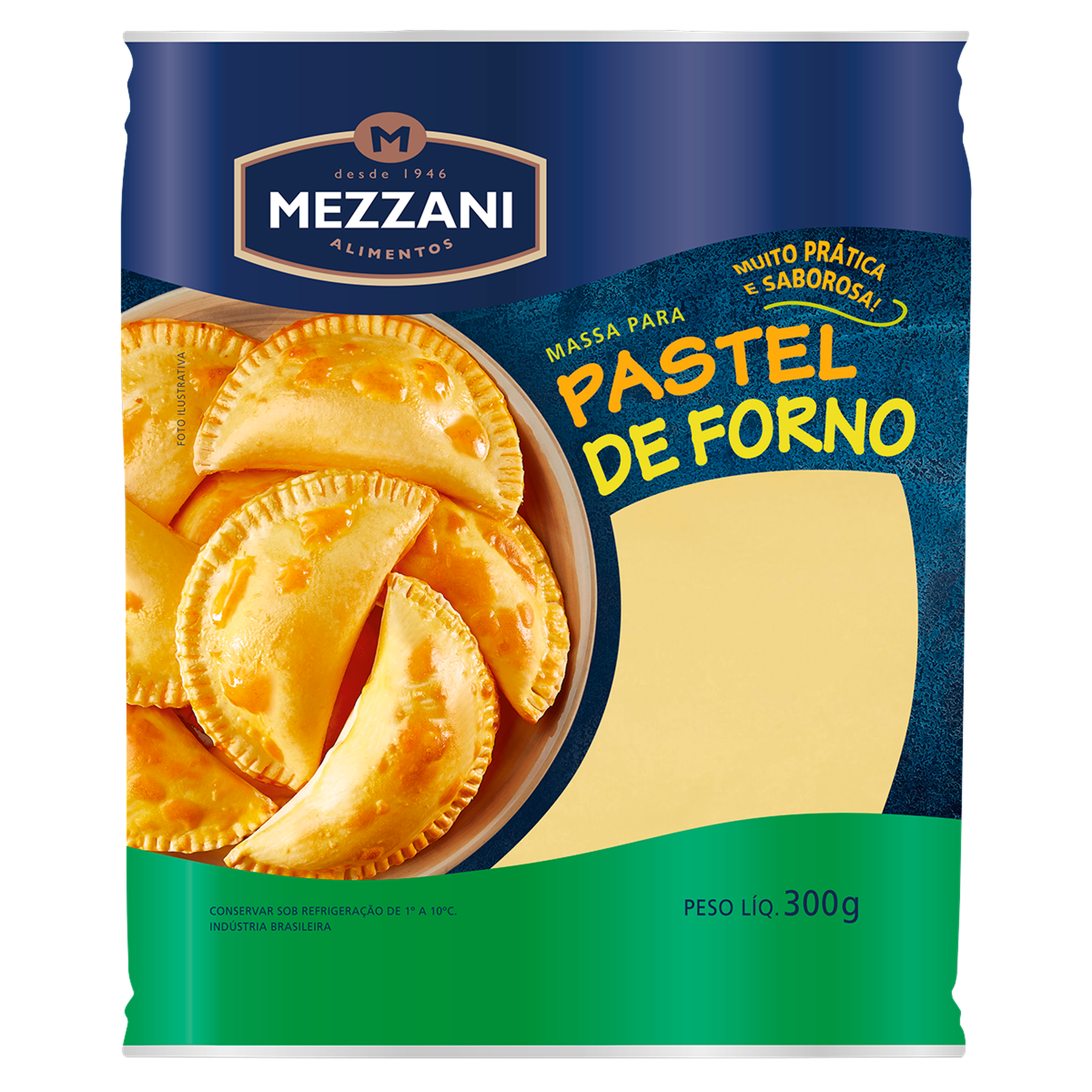 Massa para Pastel de Forno Mezzani Pacote 300g