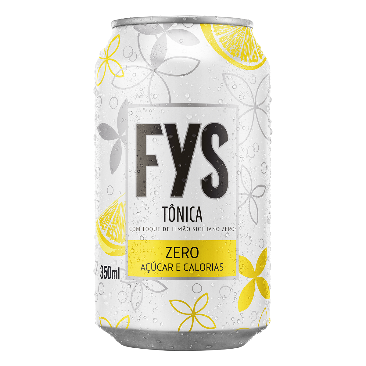 &Aacute;gua T&ocirc;nica Zero A&ccedil;&uacute;car FYs Lata 350ml