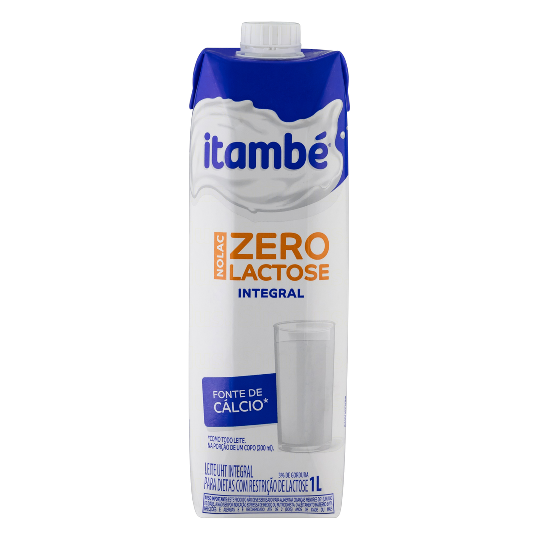 Leite UHT Integral Zero Lactose Itambé Nolac Caixa com Tampa 1l