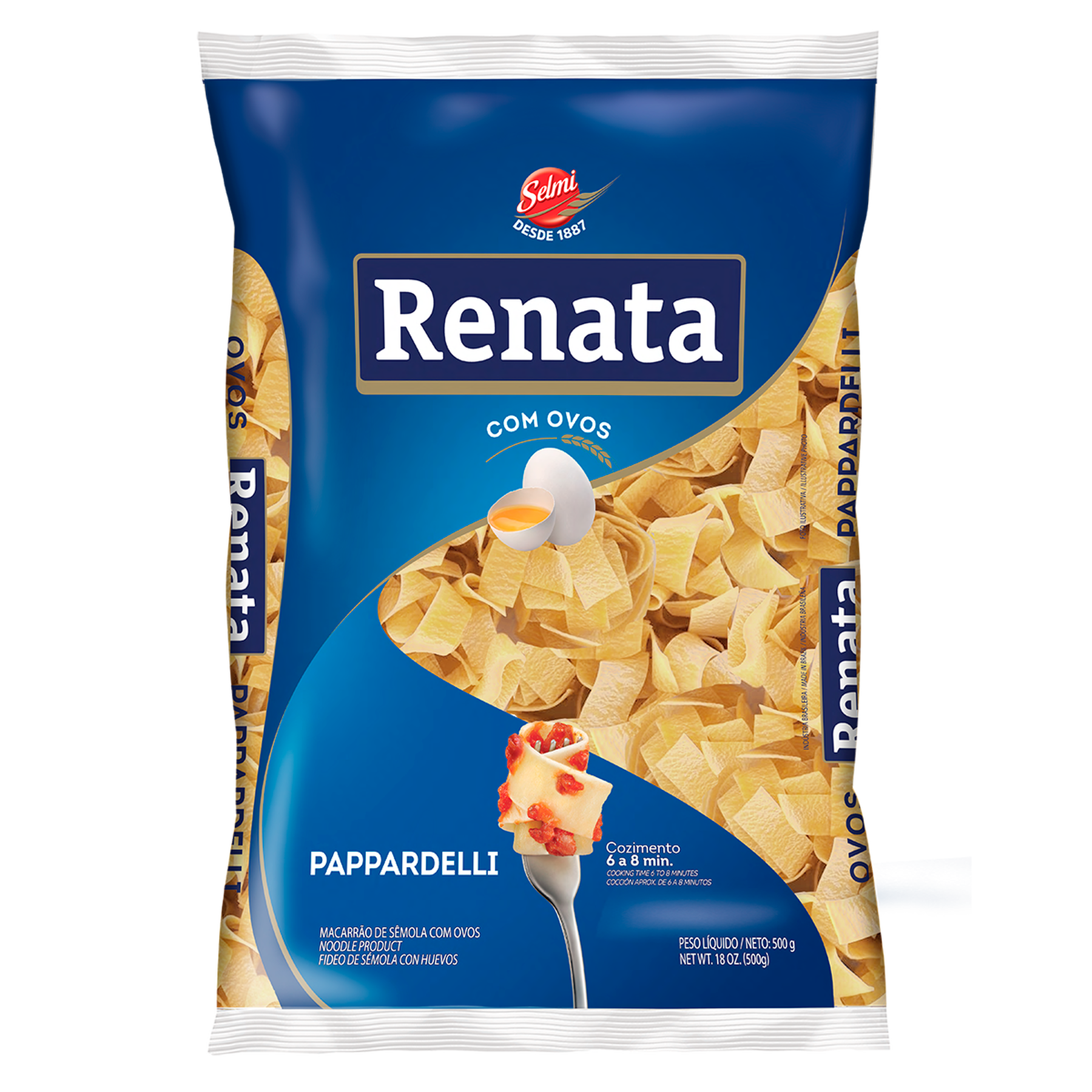 Macarrão de Sêmola com Ovos Pappardelli Renata Pacote 500g