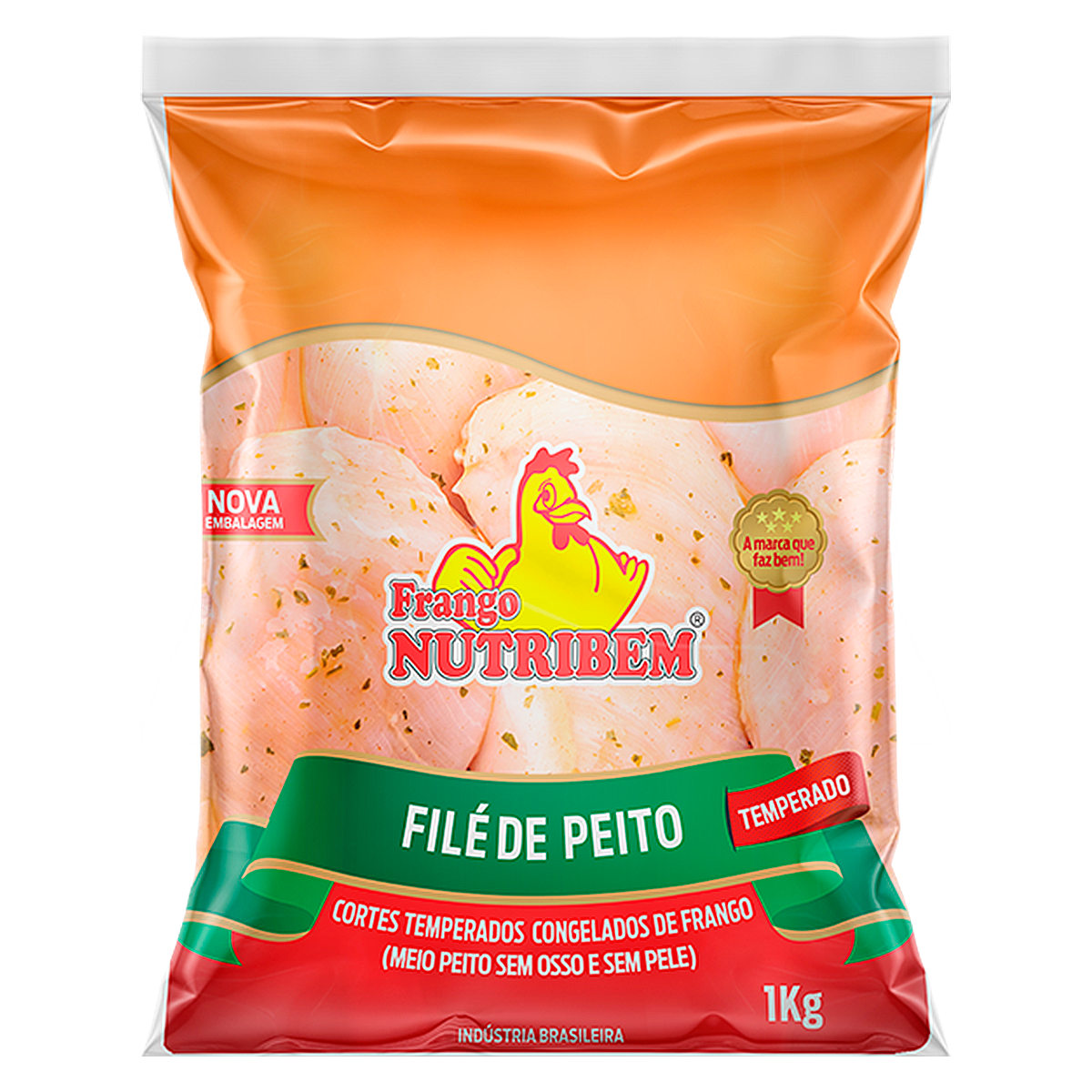 Fil&eacute; de Peito Temperado Congelado Nutribem 1kg