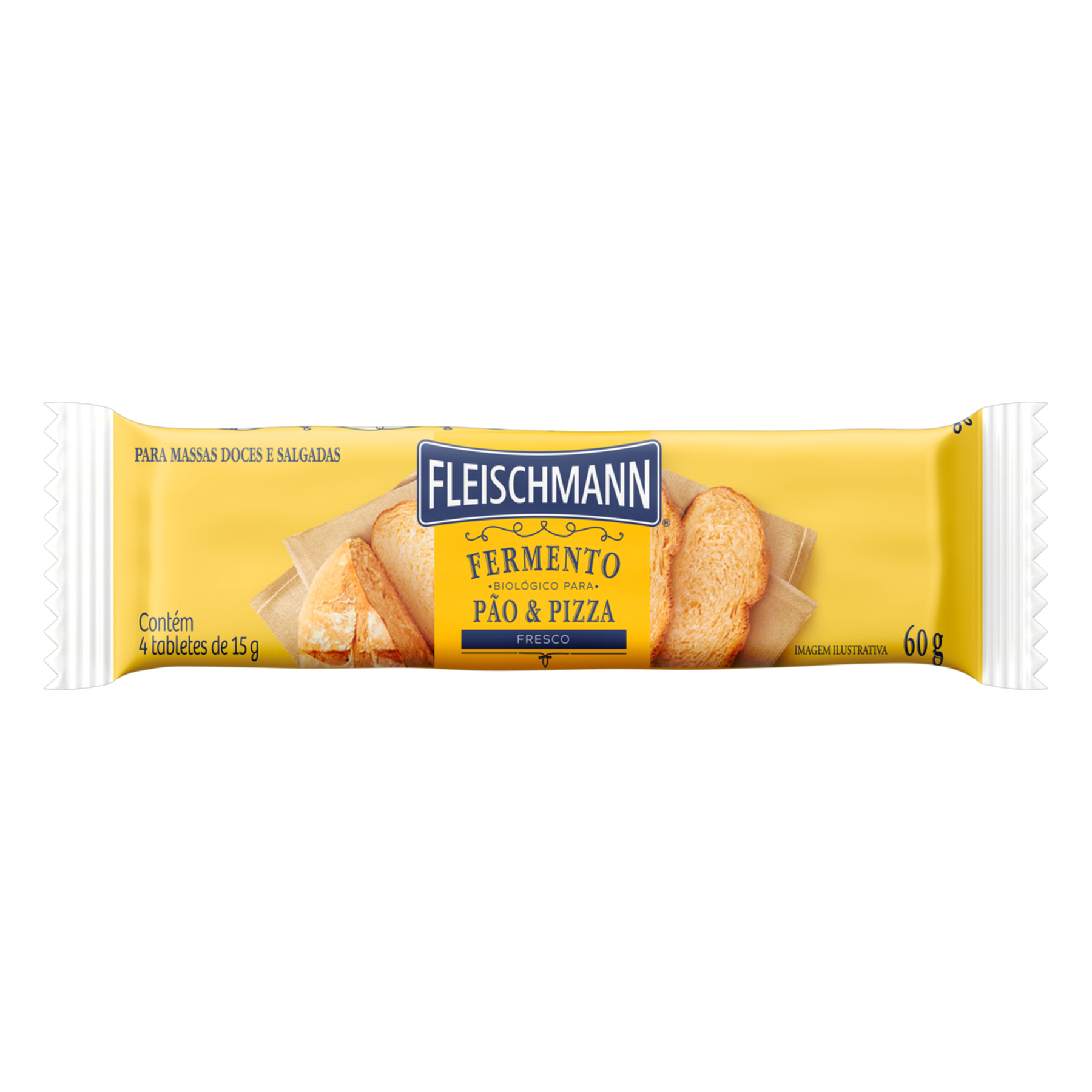Fermento Fleischmann Tablete 60g C/4 Unidades