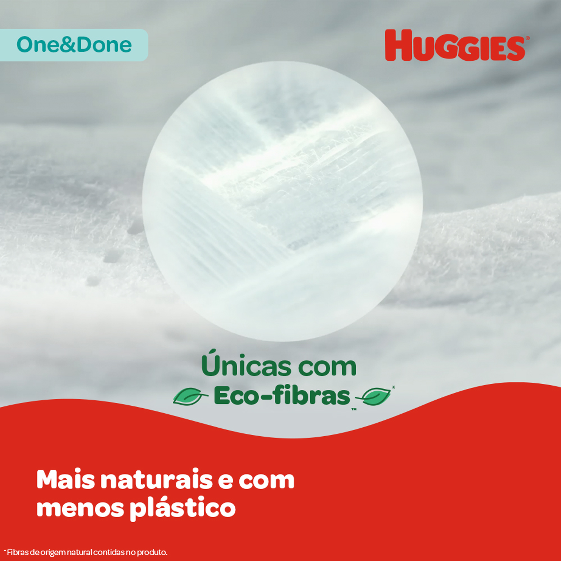 Toalha Umedecida Suave Huggies One&Done 19.3cm x 15.7cm Pacote 48 Unidades