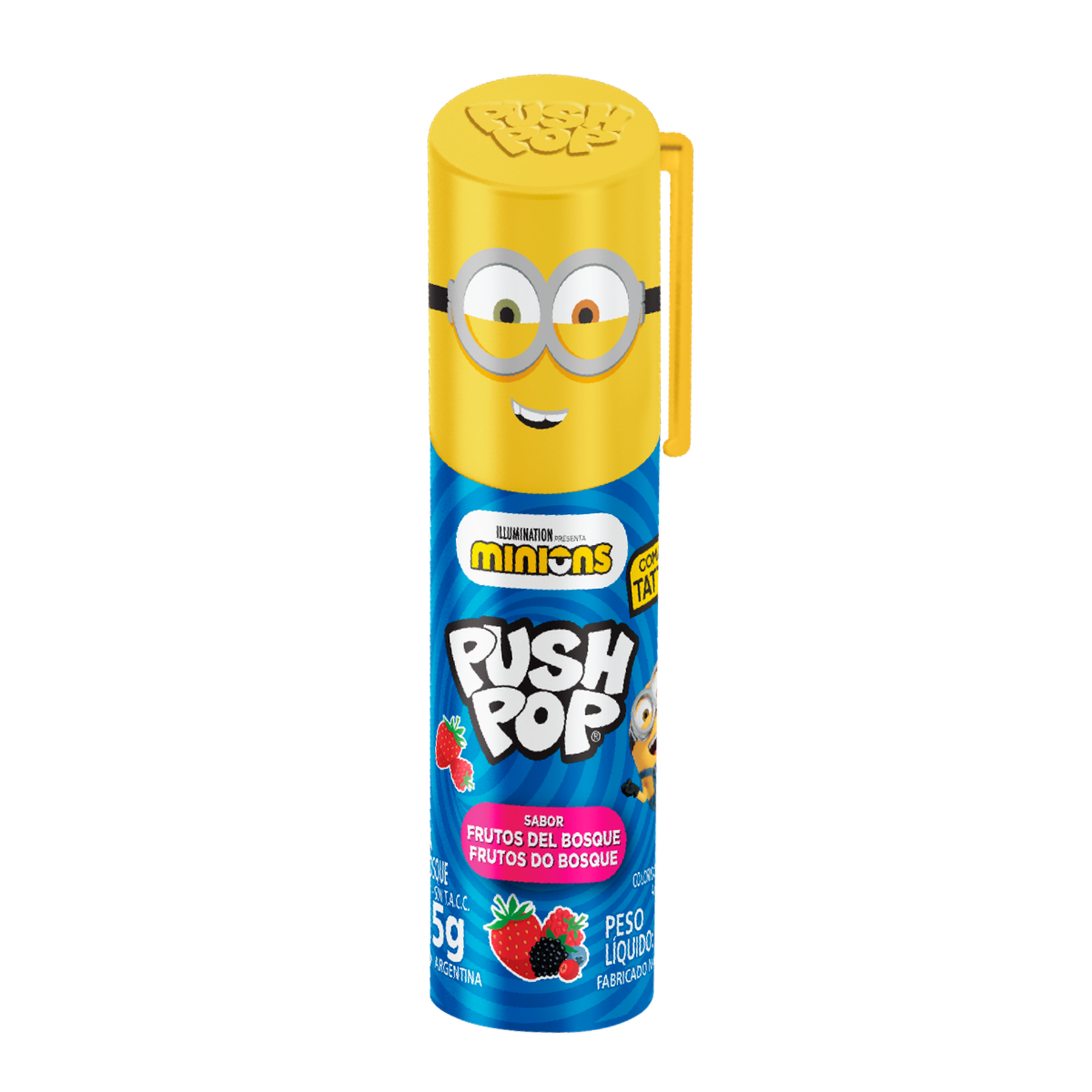 Pirulito Minions Push Pop Benevia 15g - Sortido