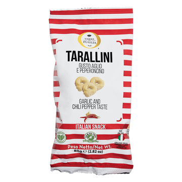 Biscoito Salgado Tarallini Alho e Pimenta Terre Di Puglia 80g