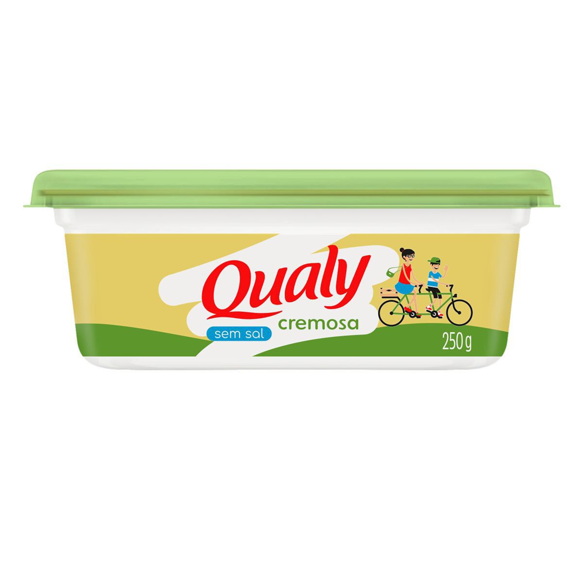 Margarina Cremosa sem Sal Qualy Pote 250g&nbsp;