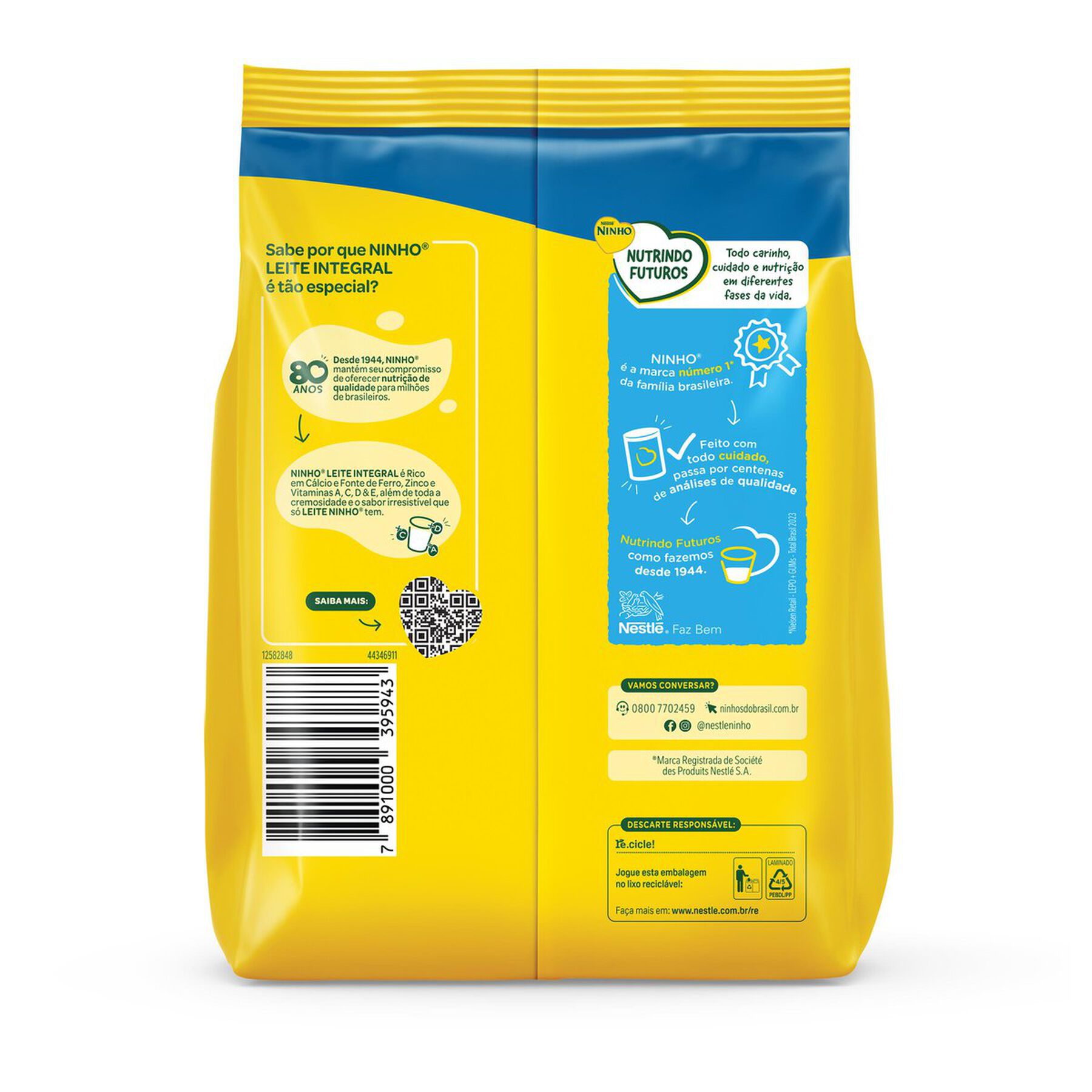 Leite em Pó Ninho Integral Sachê 575g