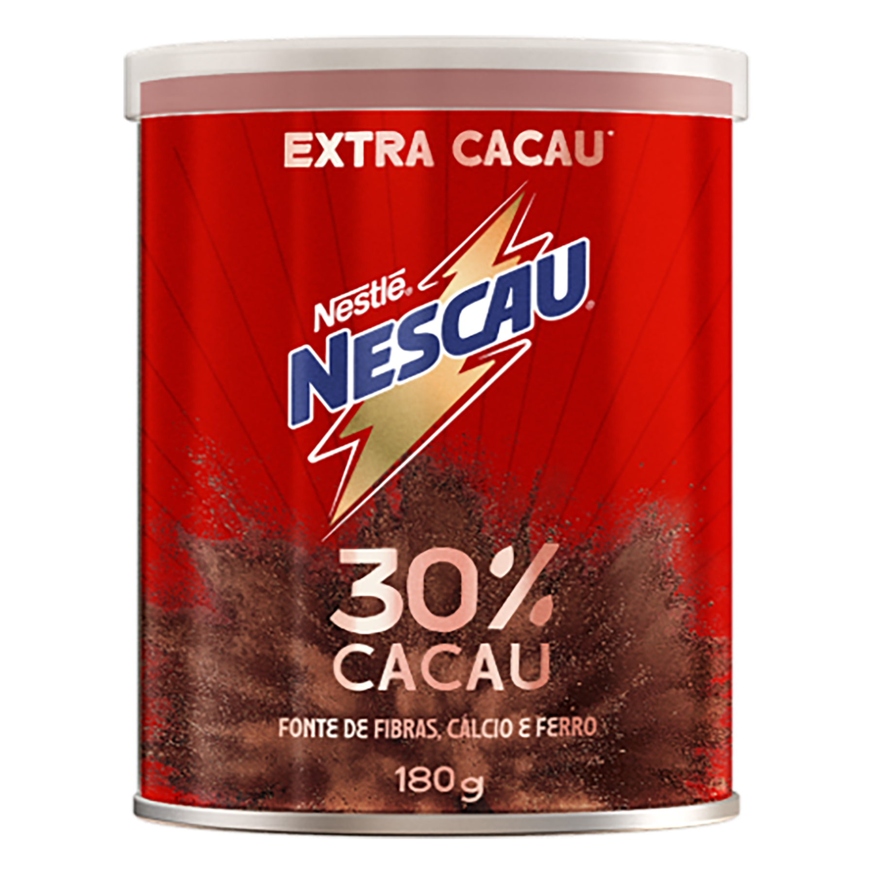 Achocolatado em Pó 30% Cacau Nescau Extra Cacau Nestlé Lata 180g