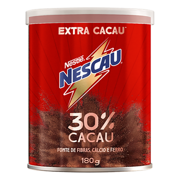 Achocolatado em Pó 30% Cacau Nescau Extra Cacau Nestlé Lata 180g