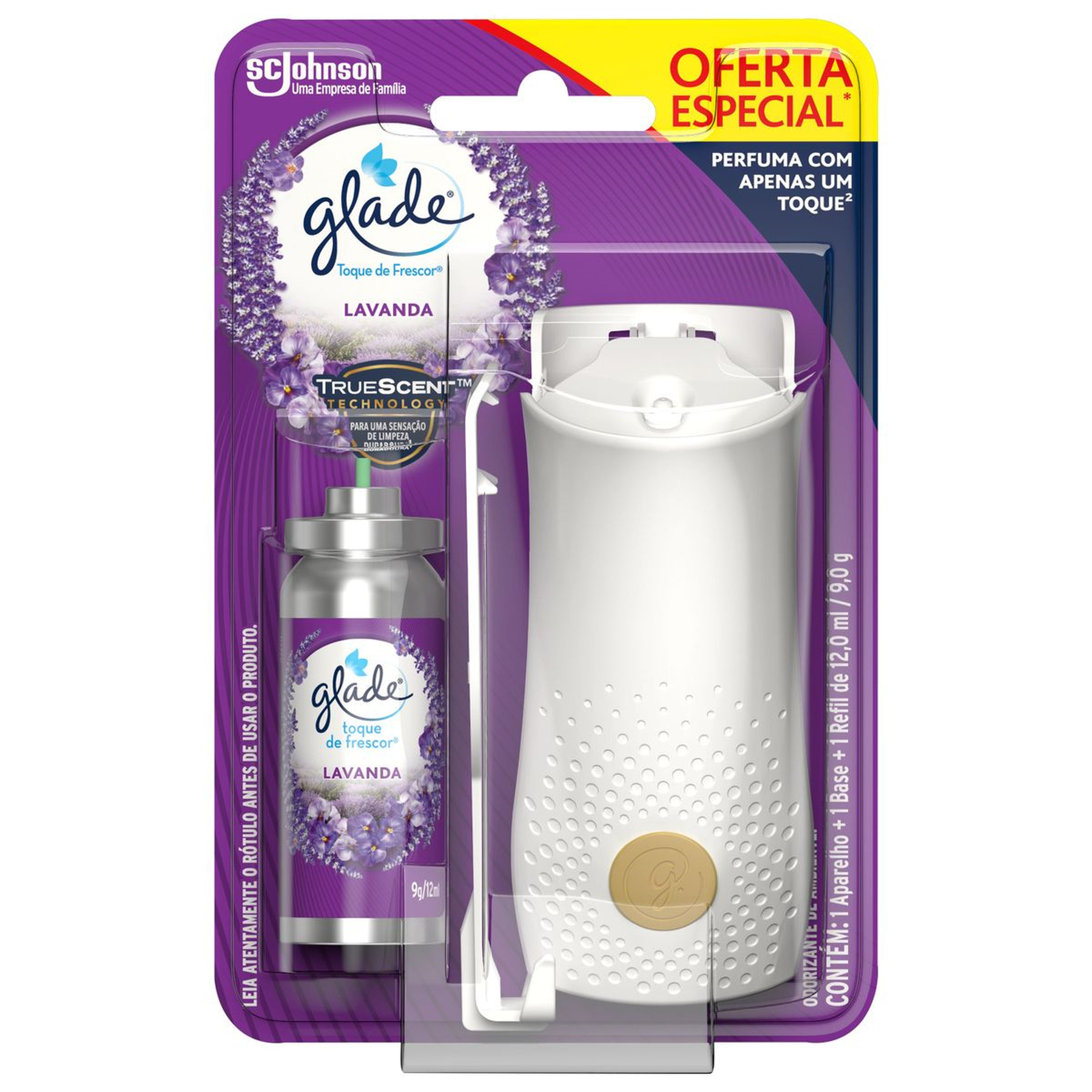 Aparelho e Odorizador de Ambiente Lavanda Glade Toque de Frescor Blister 12ml Oferta Especial&nbsp;