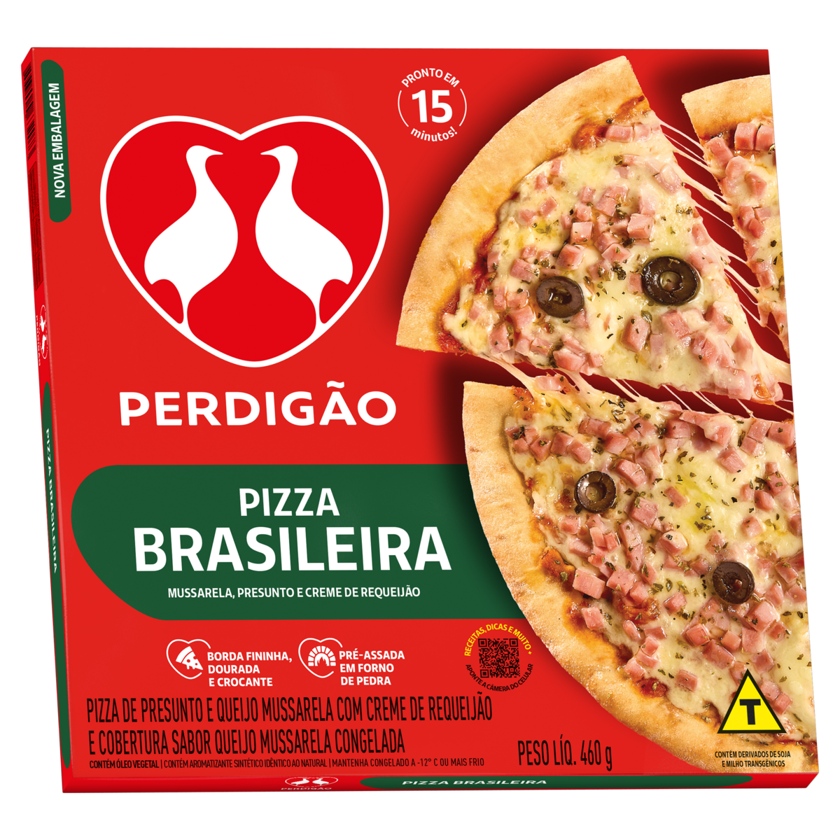 Pizza Brasileira Perdig&atilde;o Caixa 460g&nbsp;