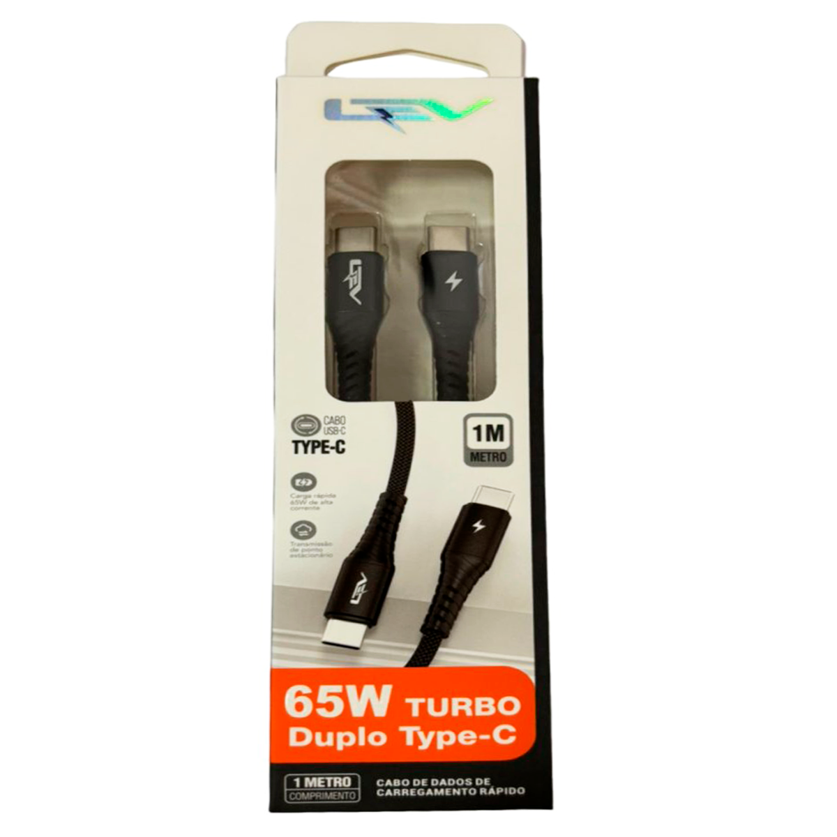 Cabo de Dados Turbo Duplo USB Type-C Smartlev 1m