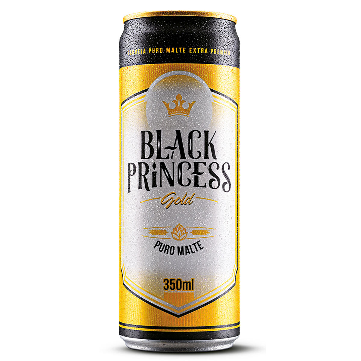 Cerveja Premium Puro Malte Gold Black Princess Lata 350ml