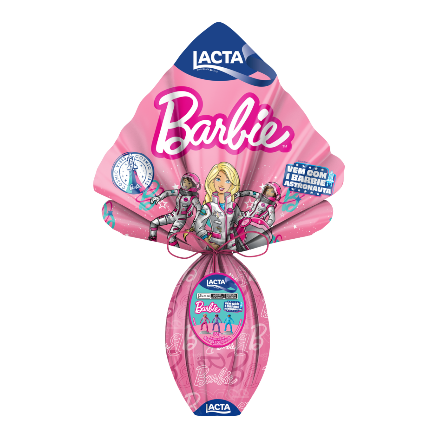 Ovo de P&aacute;scoa ao Leite Barbie Lacta 166g - Vem com 1 Barbie Skatista