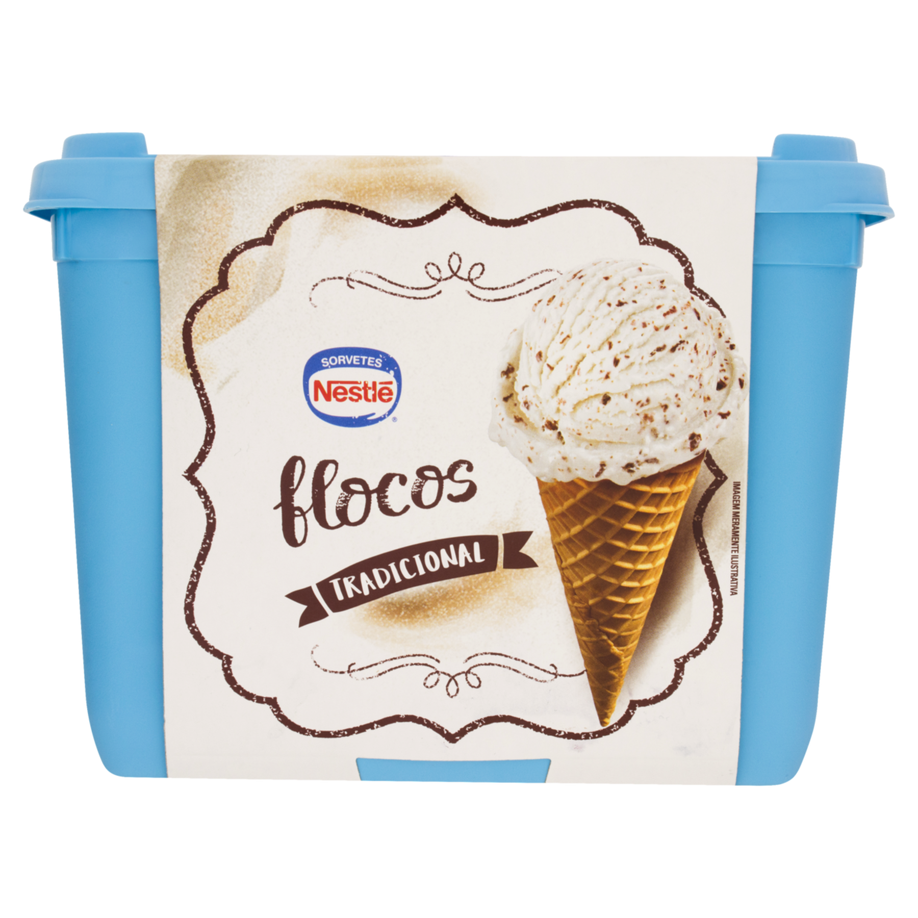 Sorvete Flocos Tradicional Nestlé Pote 1,5l
