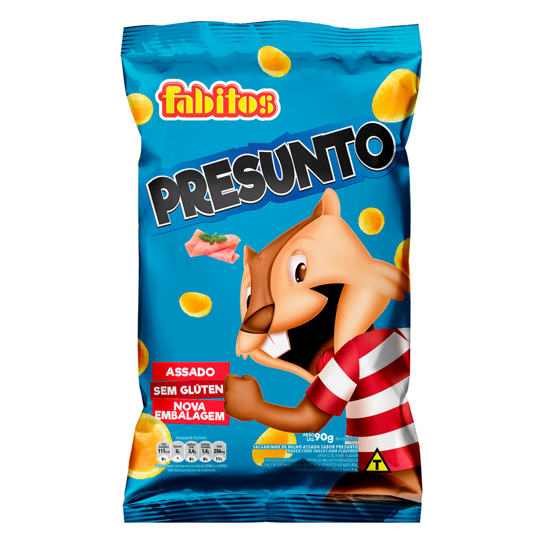 Salgadinho de Milho Presunto Fabitos Pacote 90g