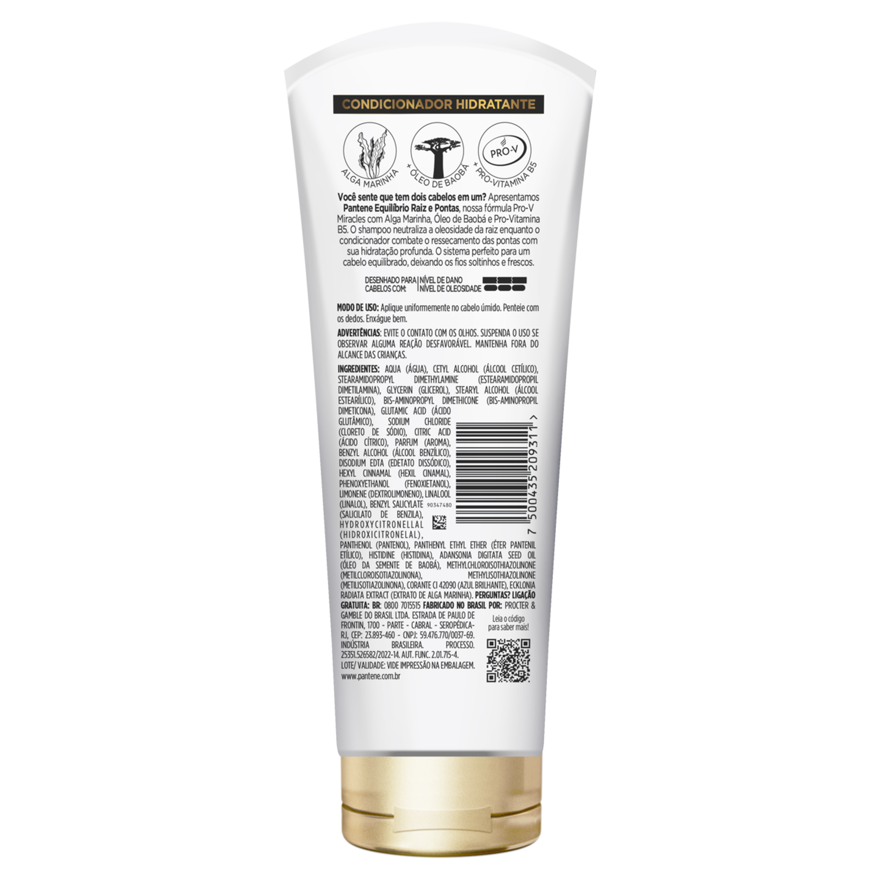 Condicionador Hidratante Equilíbrio Raiz e Pontas Pantene Bisnaga 250ml